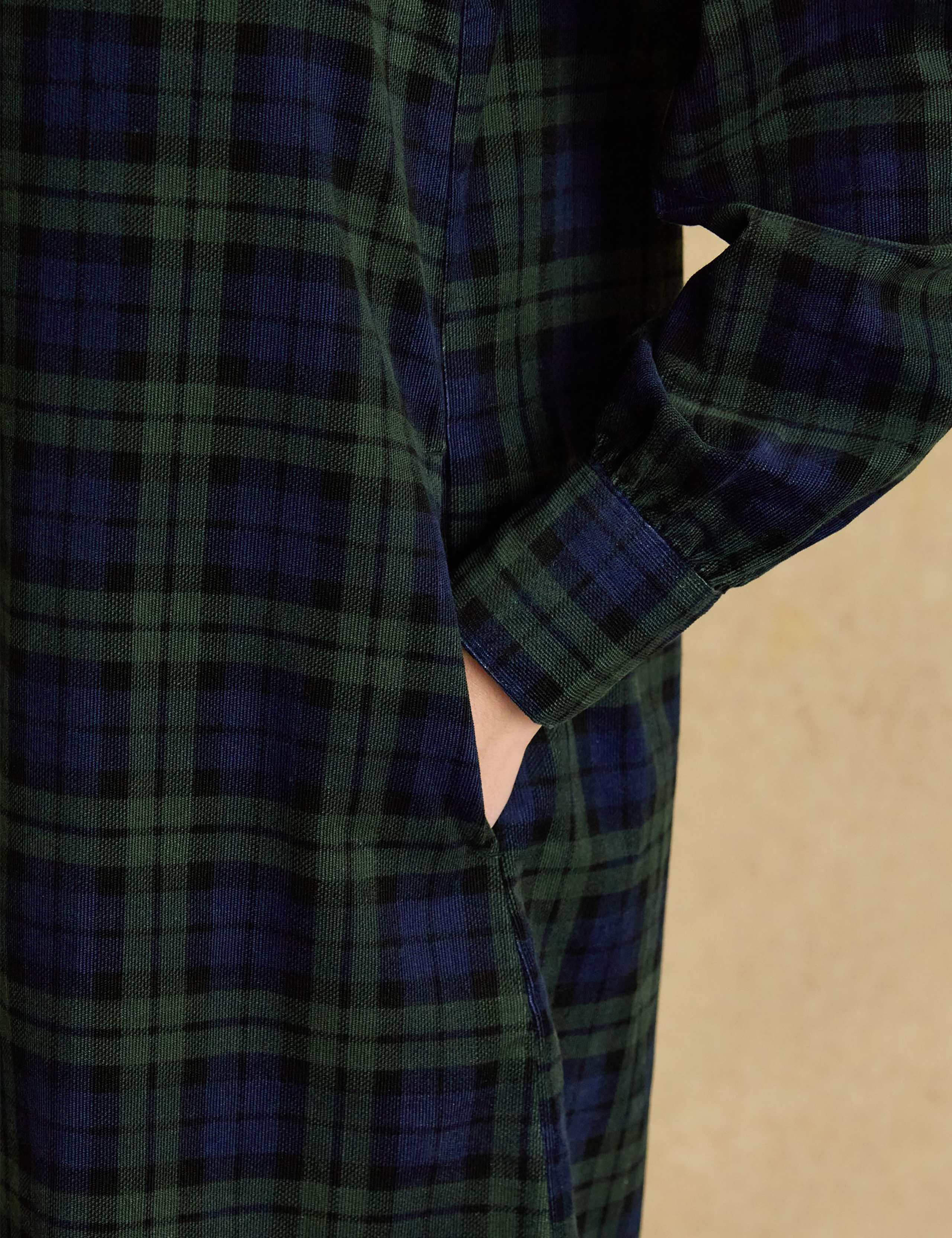 Pure Cotton Cord Checked Shirt Dress 5 of 6