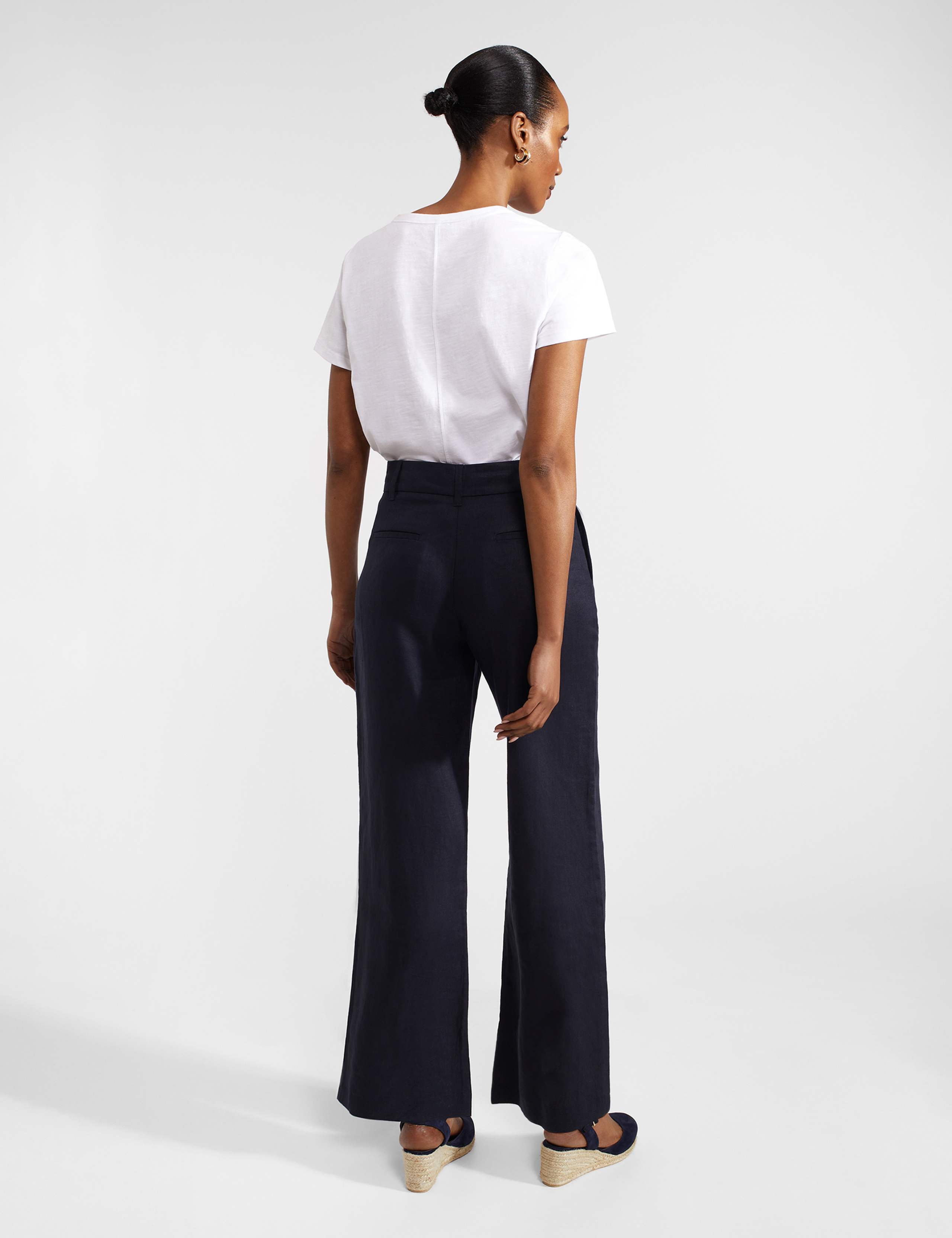 Pure Linen Wide Leg Trousers 4 of 6