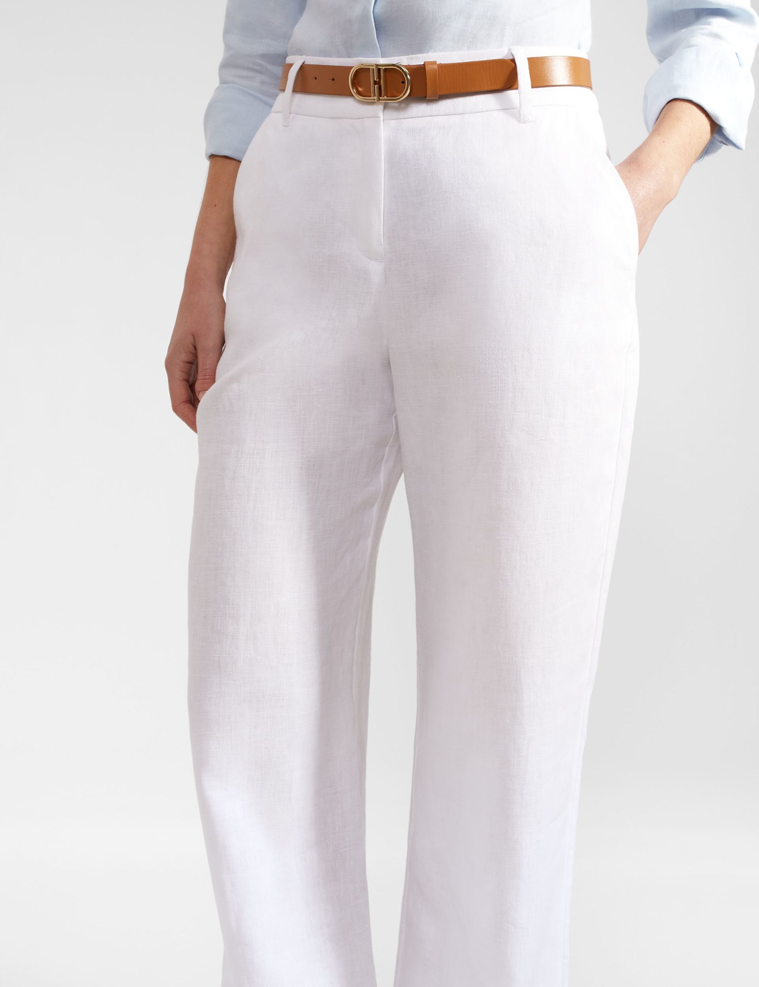 Pure Linen Wide Leg Trousers 6 of 7