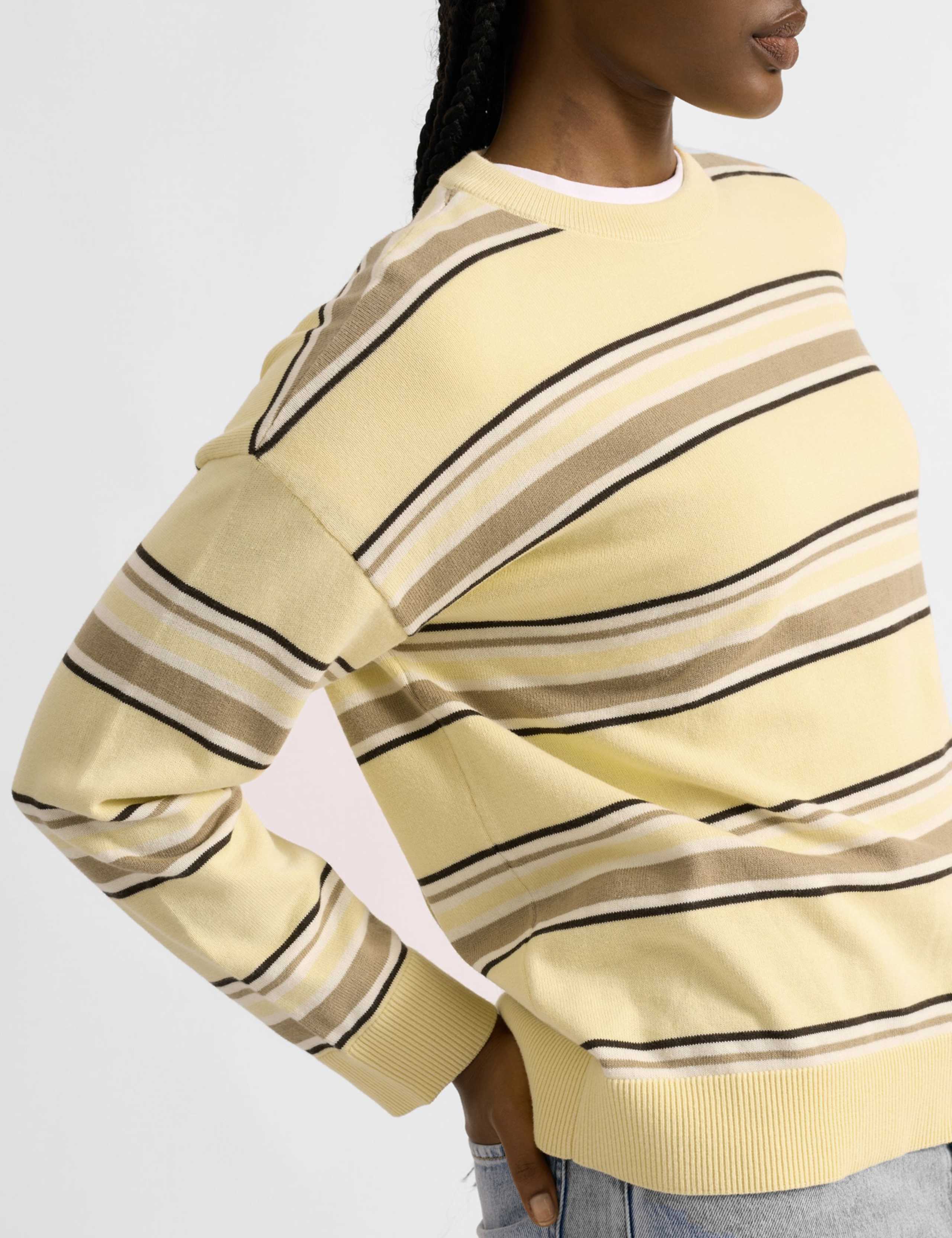 Pure Cotton Striped Jumper 4 of 4