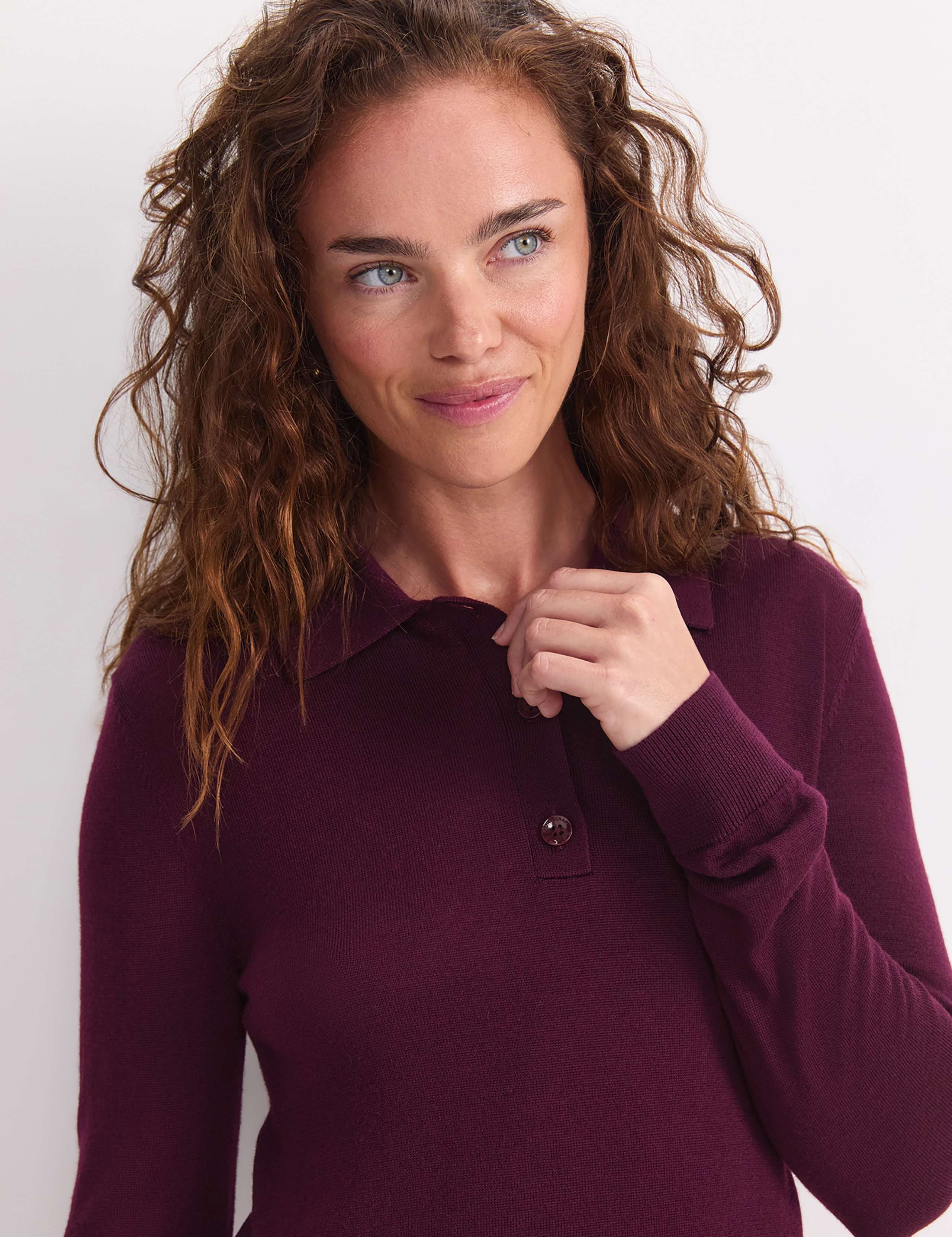 Pure Wool Knitted Polo Shirt 7 of 8