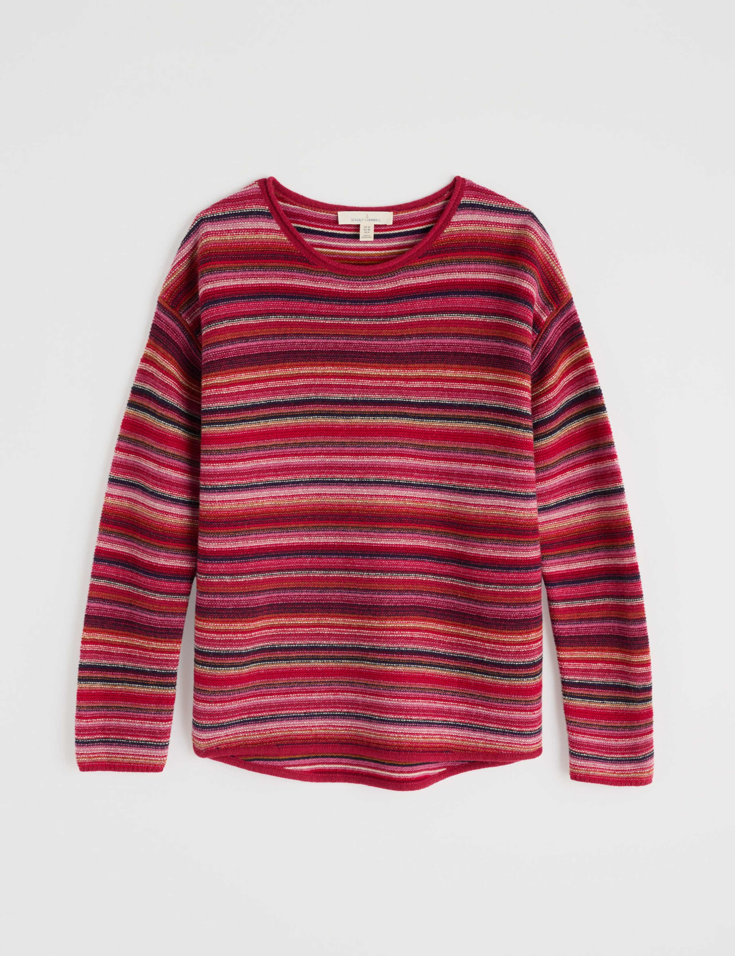 Merino Wool Rich Striped Oversized Jumper 2 of 5