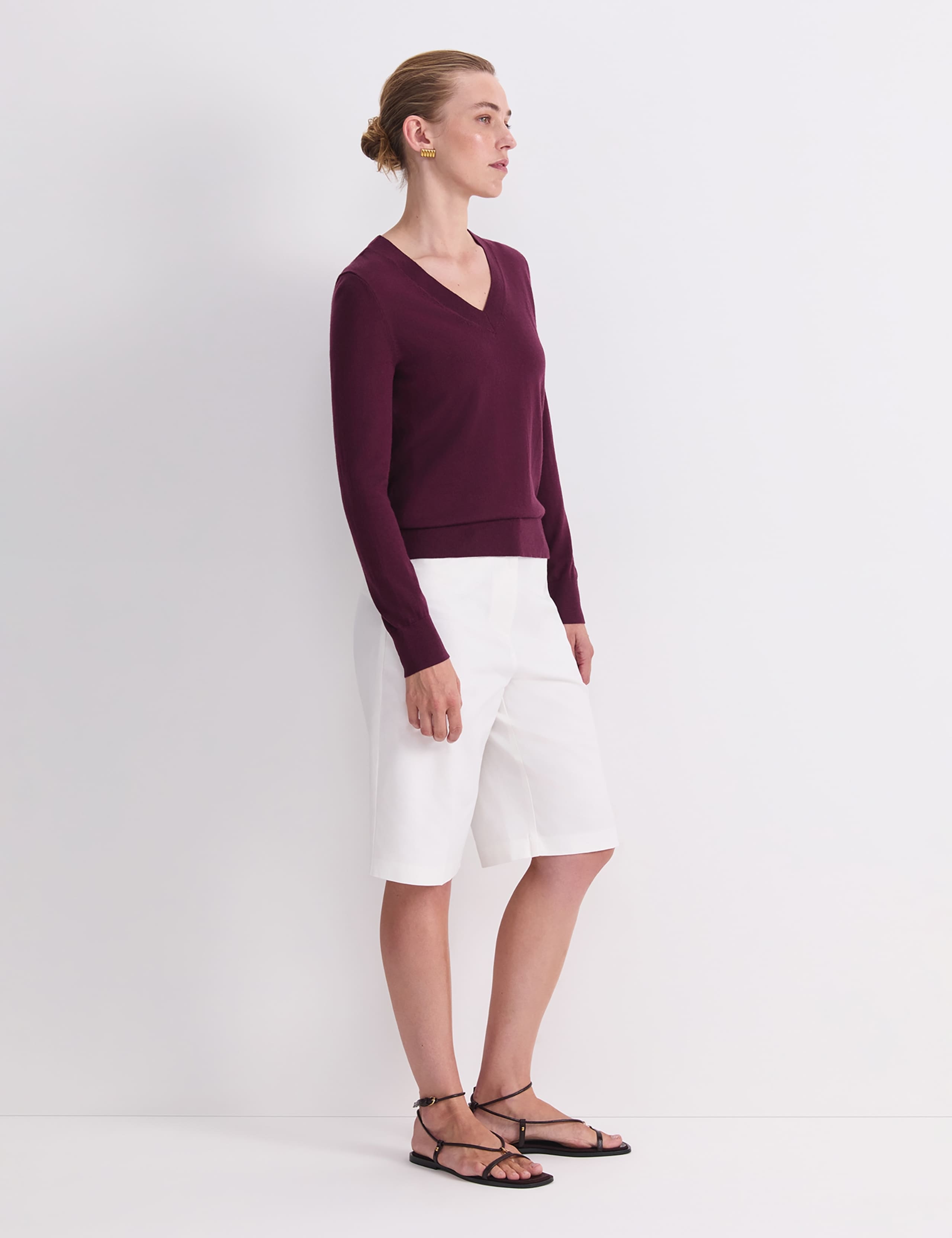 Pure Merino Wool V-Neck Jumper 3 of 5