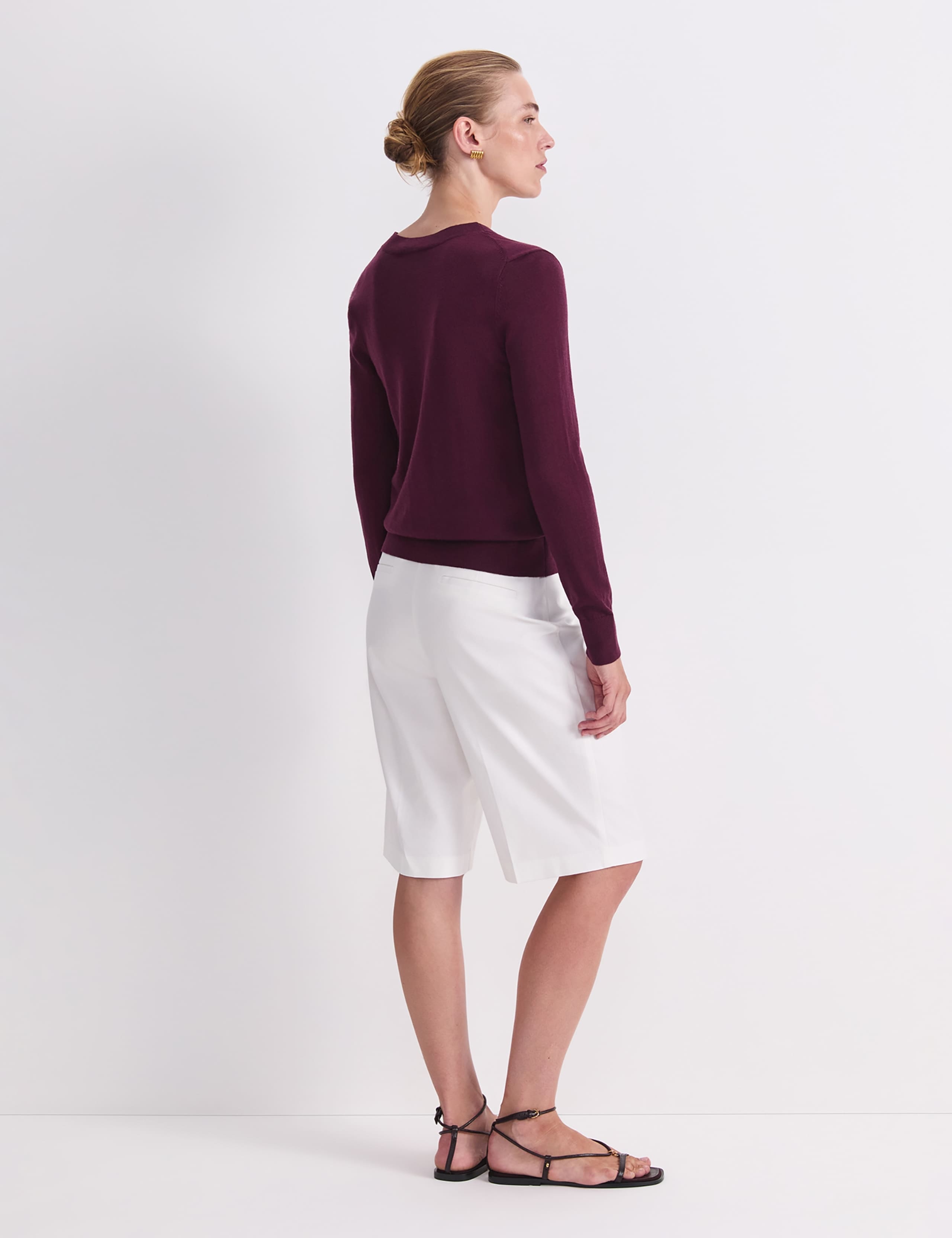 Pure Merino Wool V-Neck Jumper 4 of 5