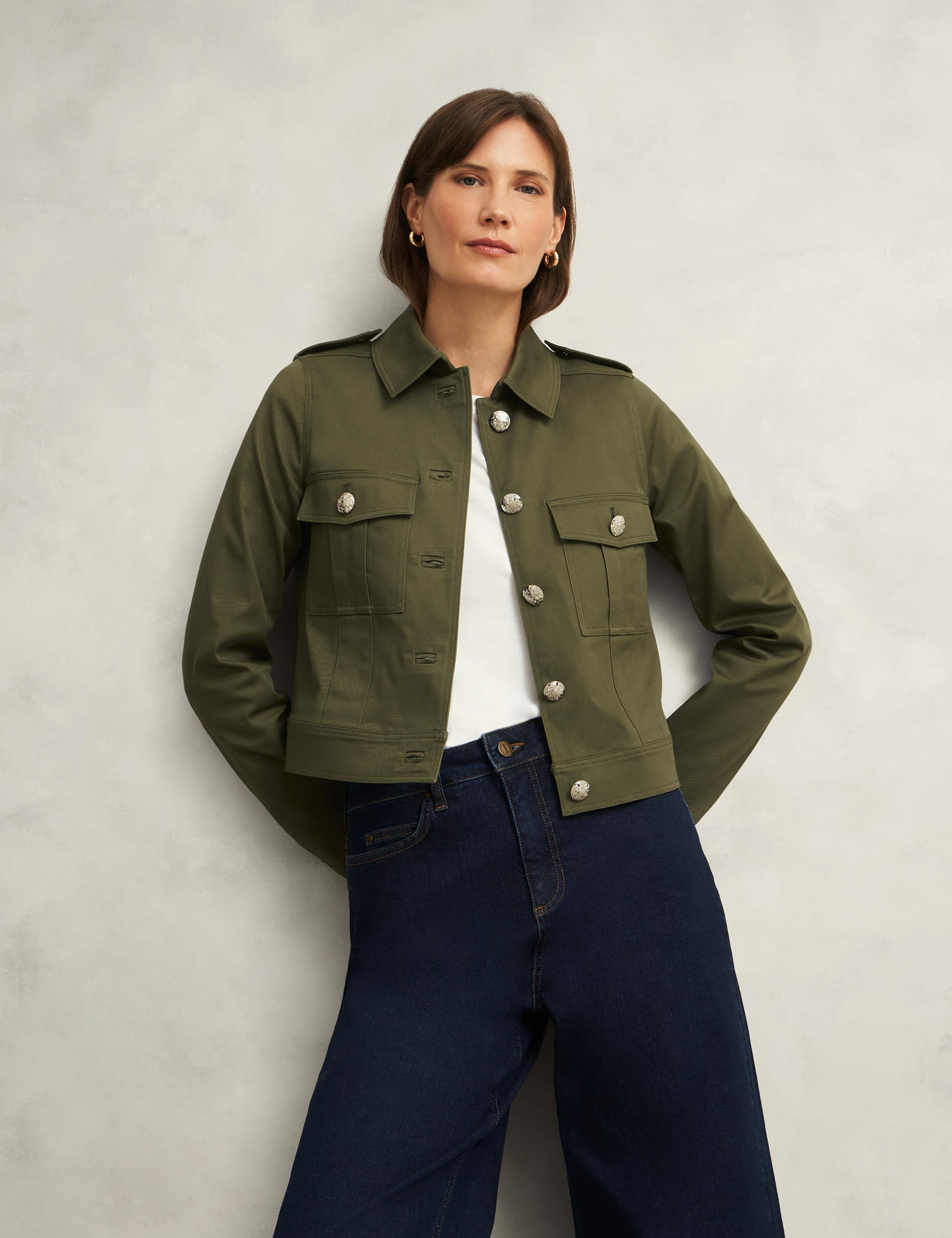 Cotton Rich Collarless Jacket 5 of 10