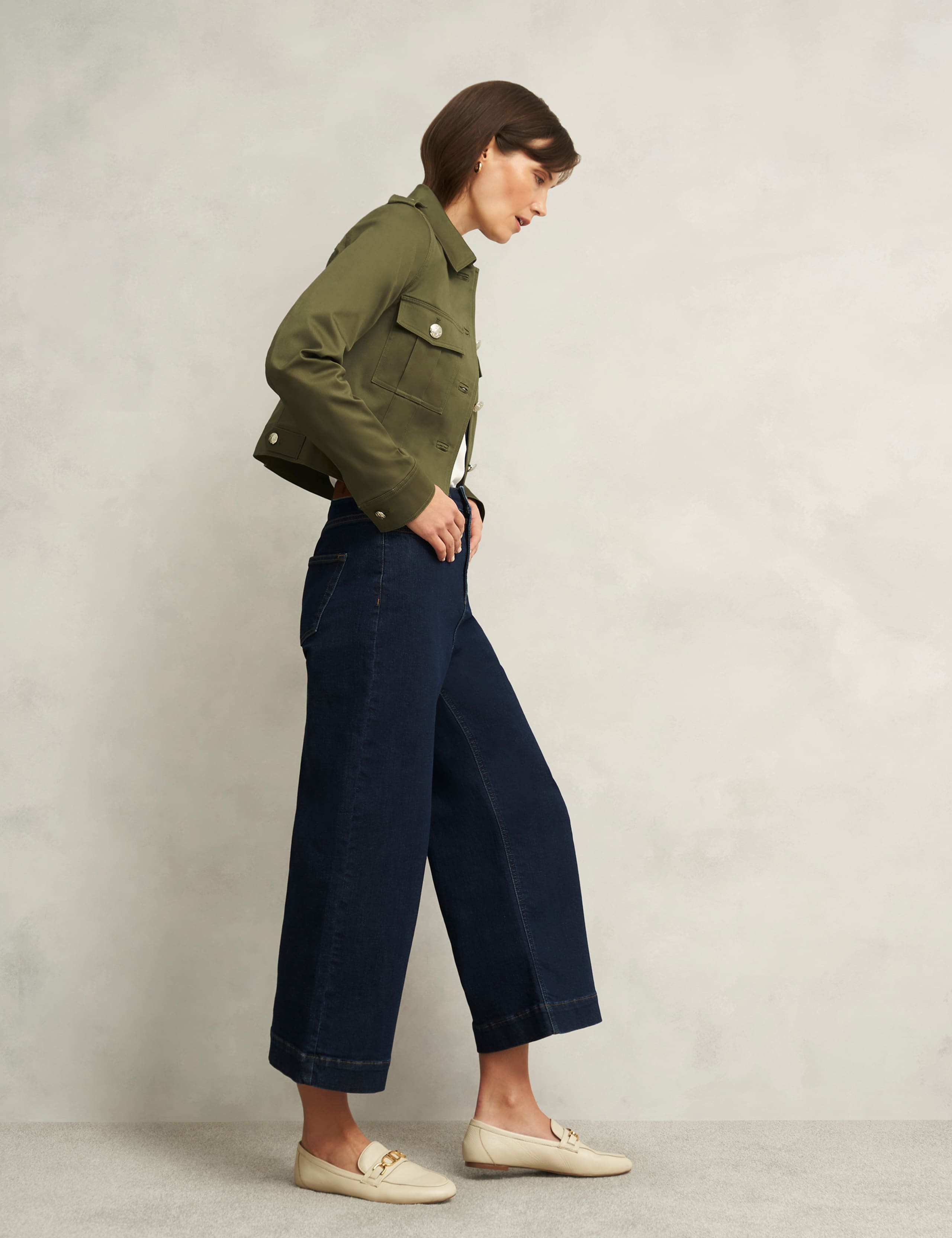 Cotton Rich Collarless Jacket 6 of 10