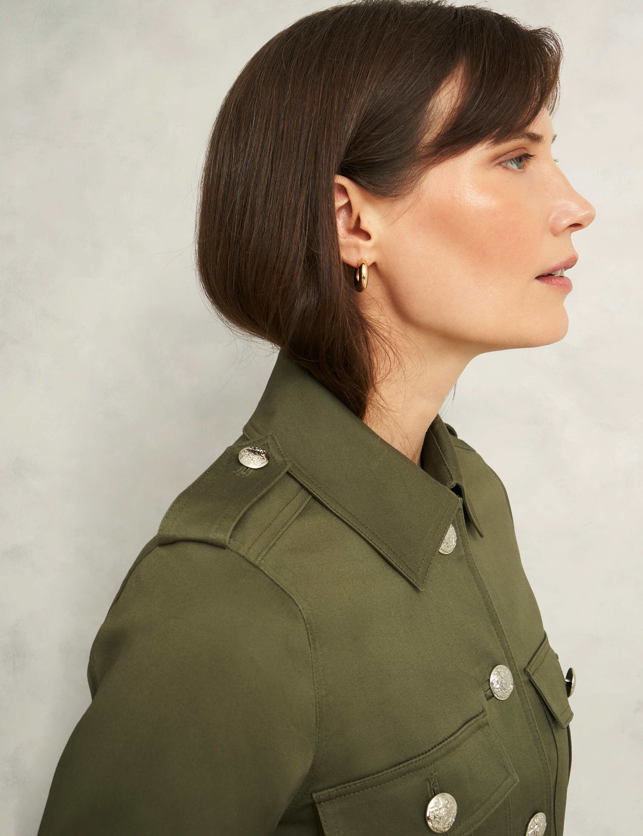 Cotton Rich Collarless Jacket 7 of 10