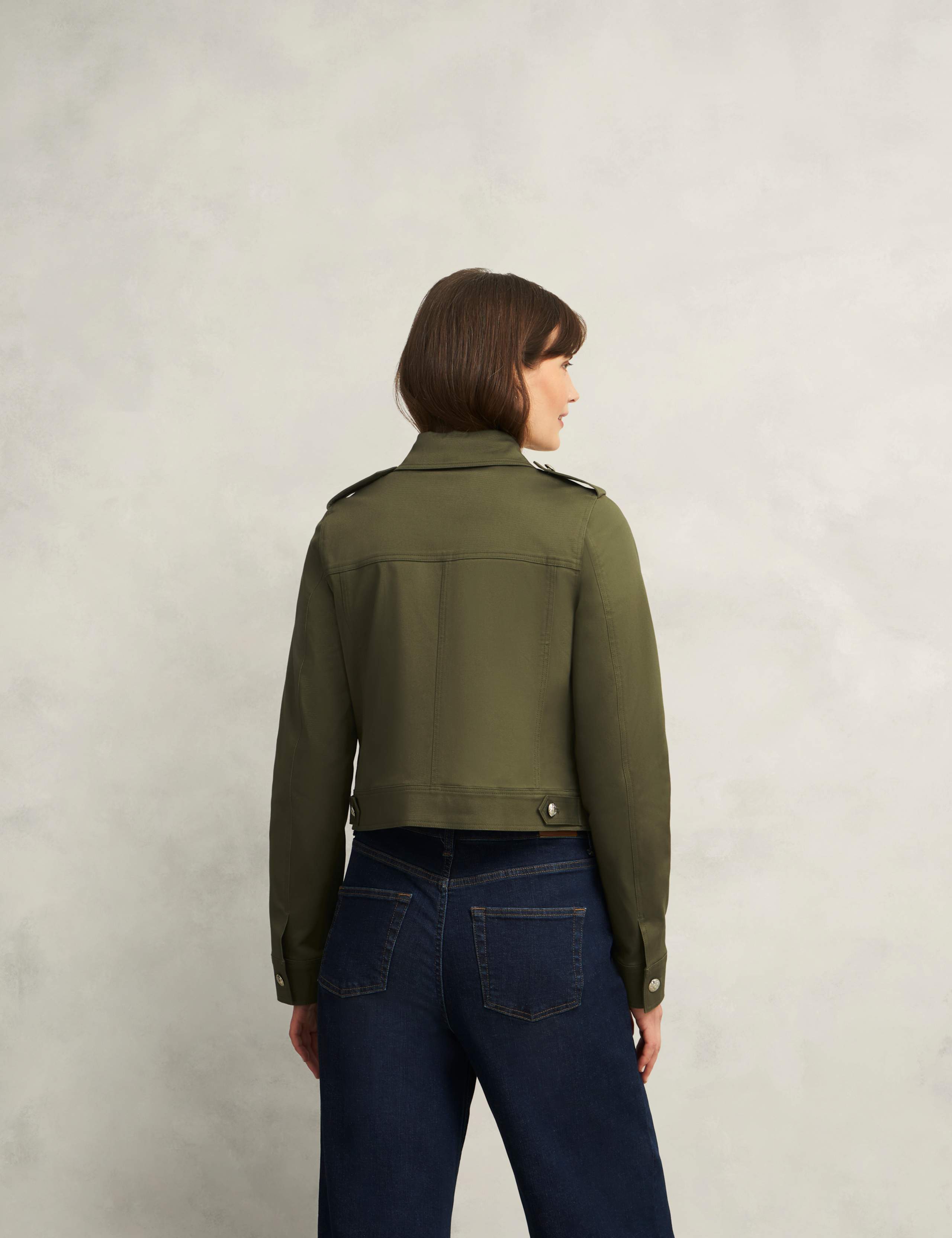 Cotton Rich Collarless Jacket 8 of 10