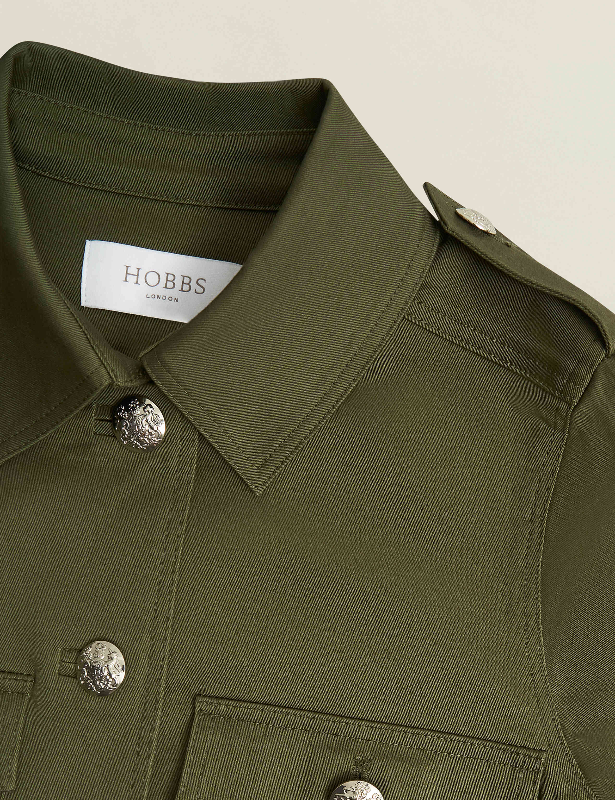 Cotton Rich Collarless Jacket 9 of 10