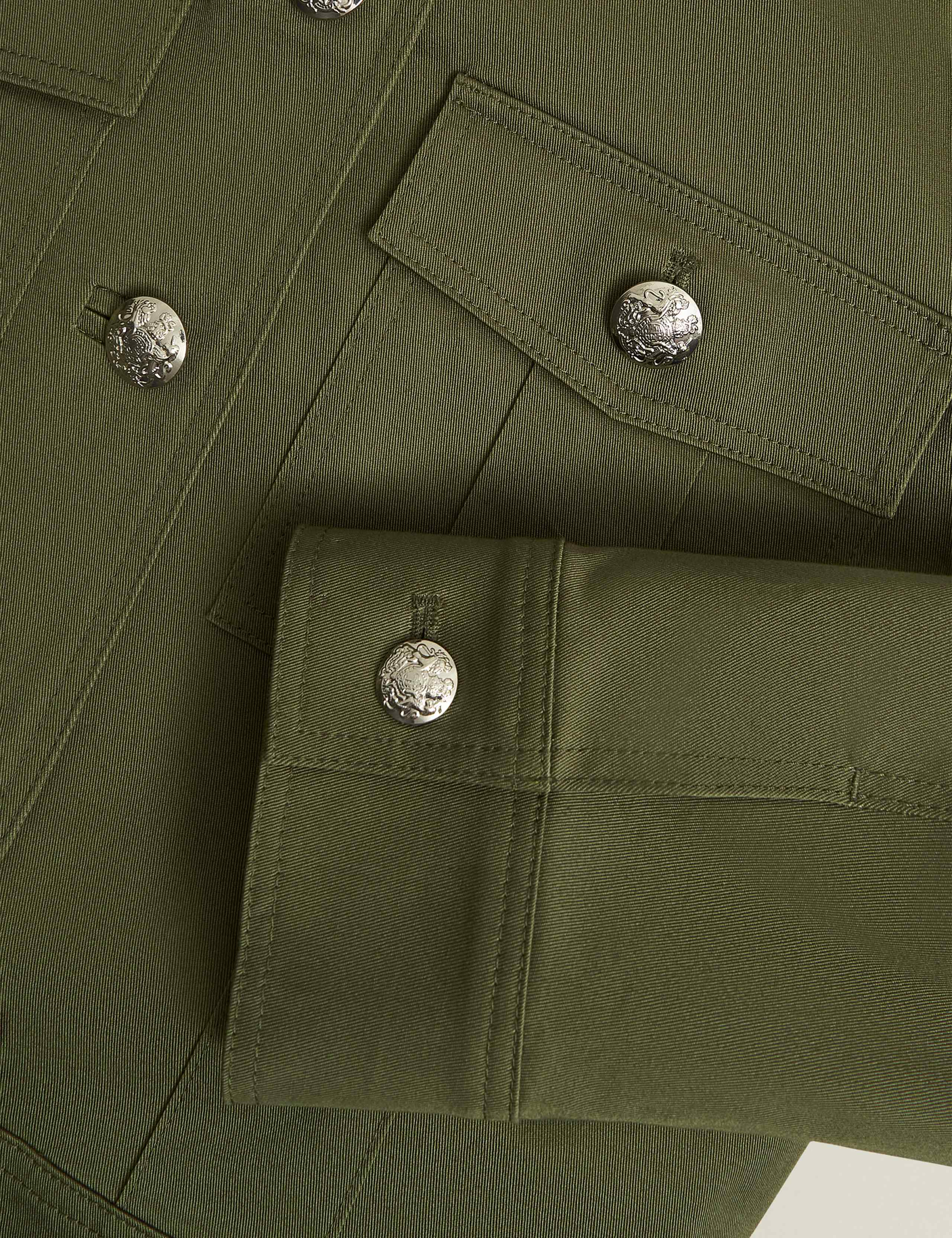 Cotton Rich Collarless Jacket 10 of 10
