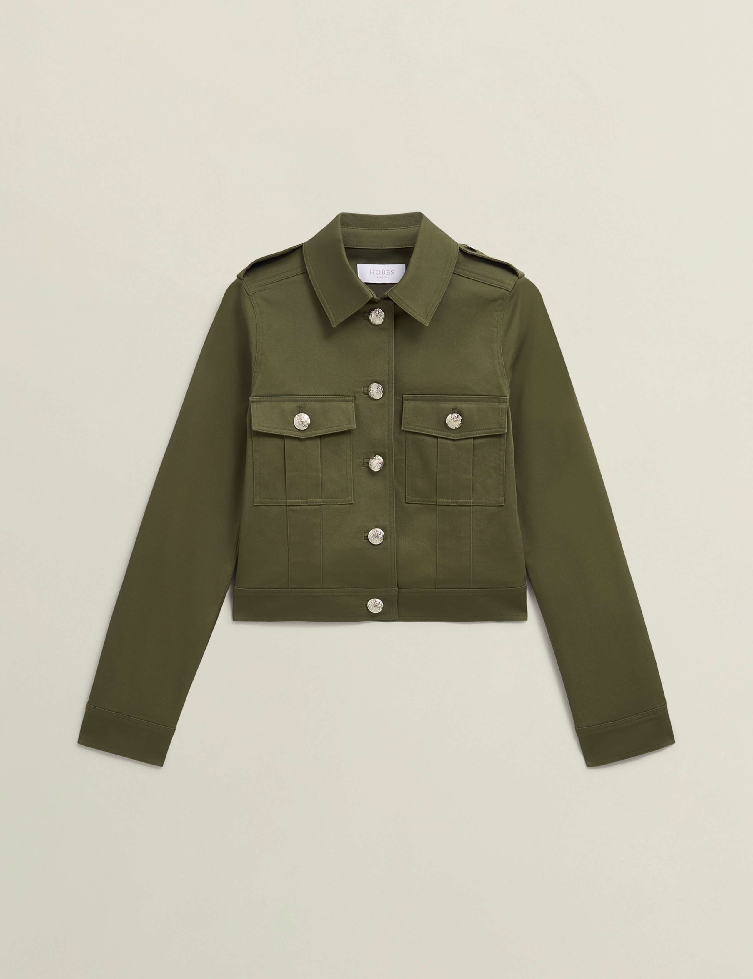 Cotton Rich Collarless Jacket 2 of 10