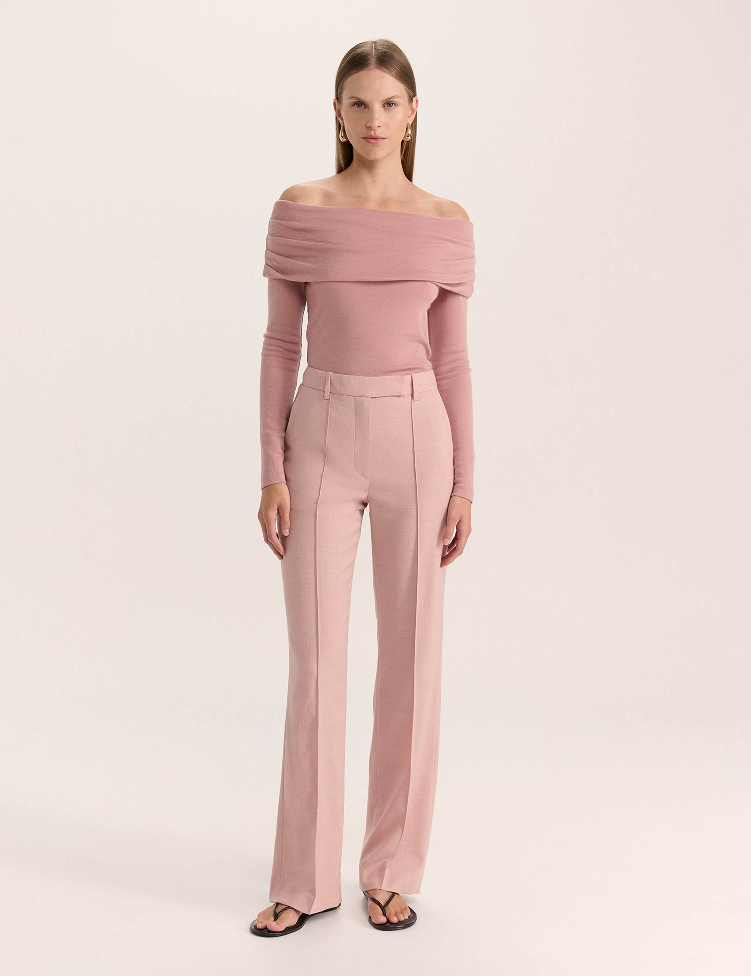 Wool Rich Seam Detail Wide Leg Trousers 3 of 6