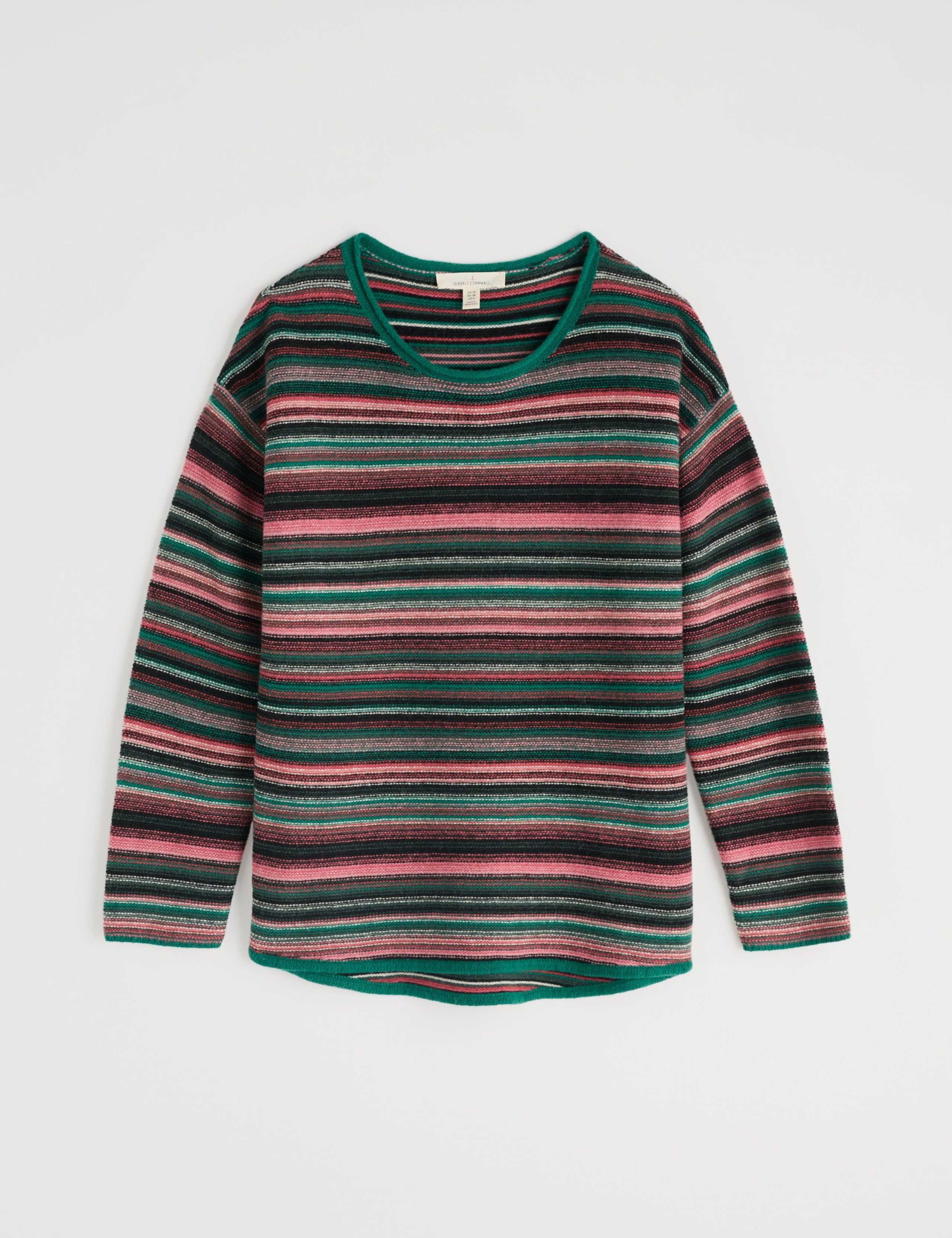 Merino Wool Rich Striped Oversized Jumper 2 of 5