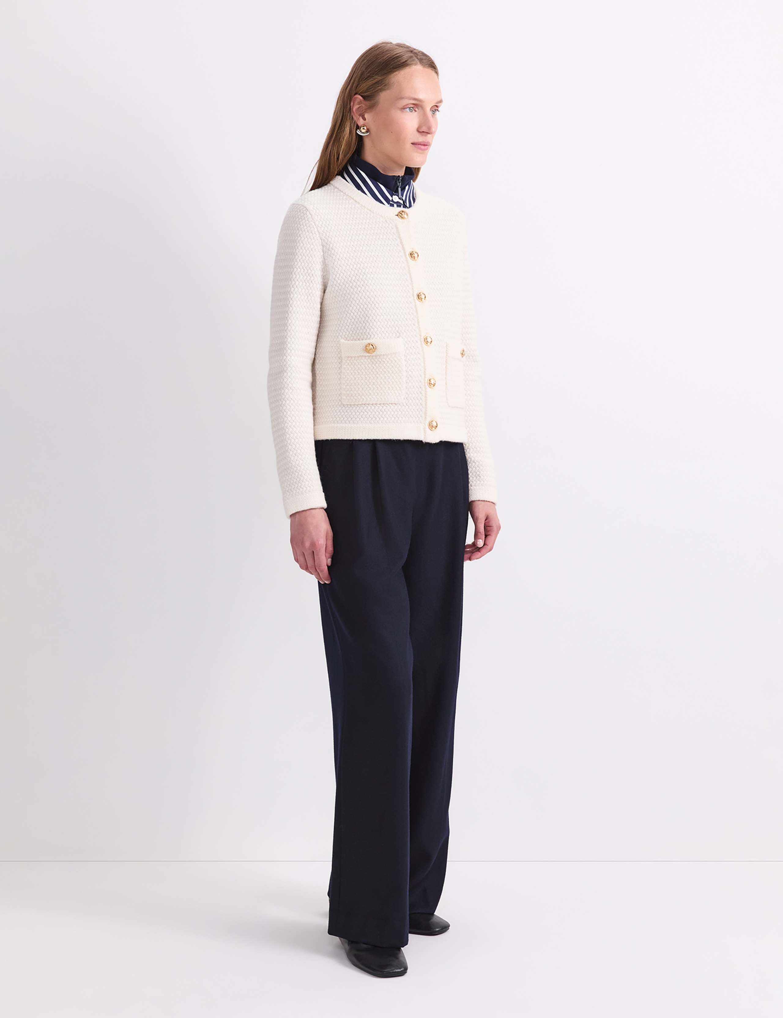 Pure Wool Textured Cardigan 3 of 7