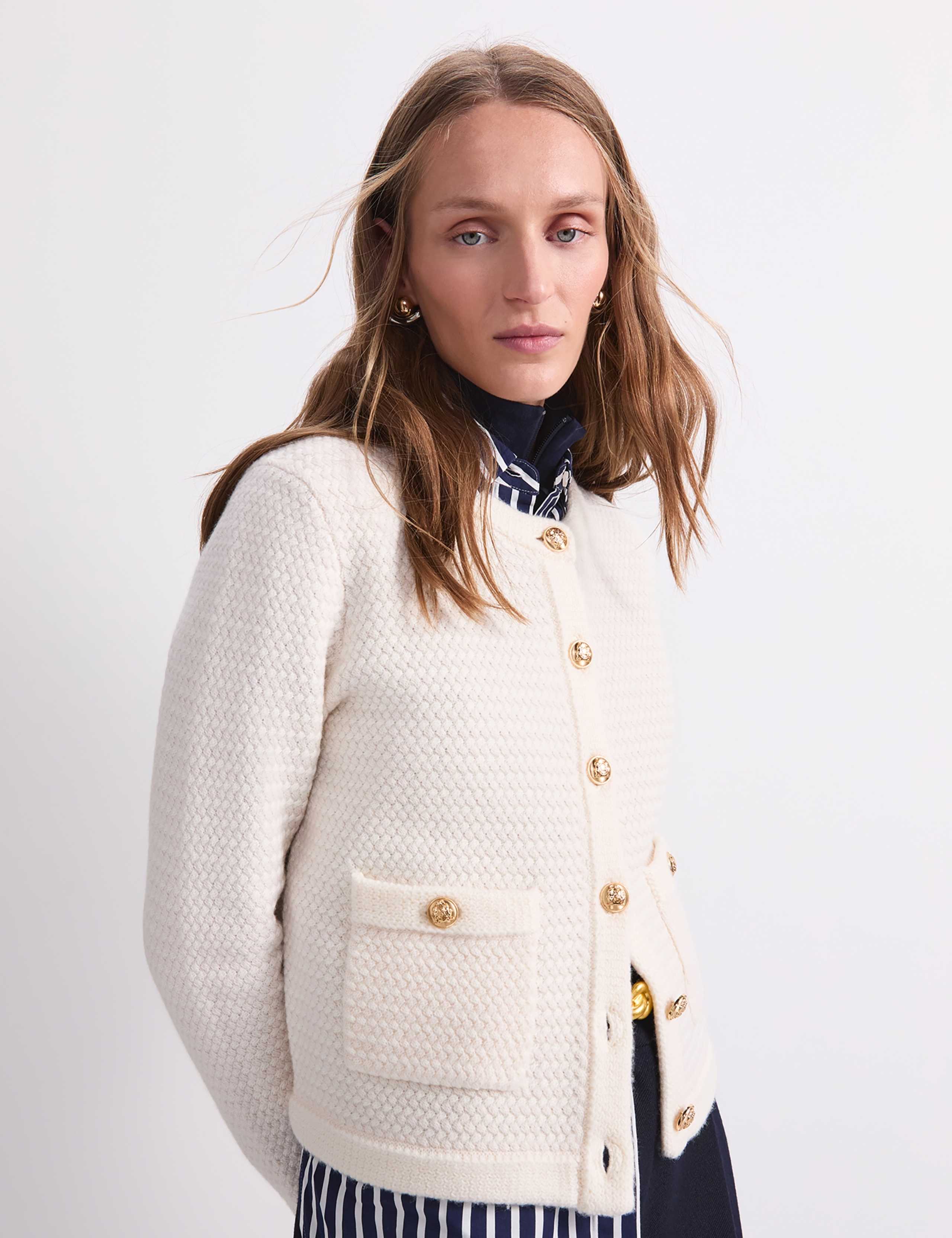Pure Wool Textured Cardigan 5 of 7
