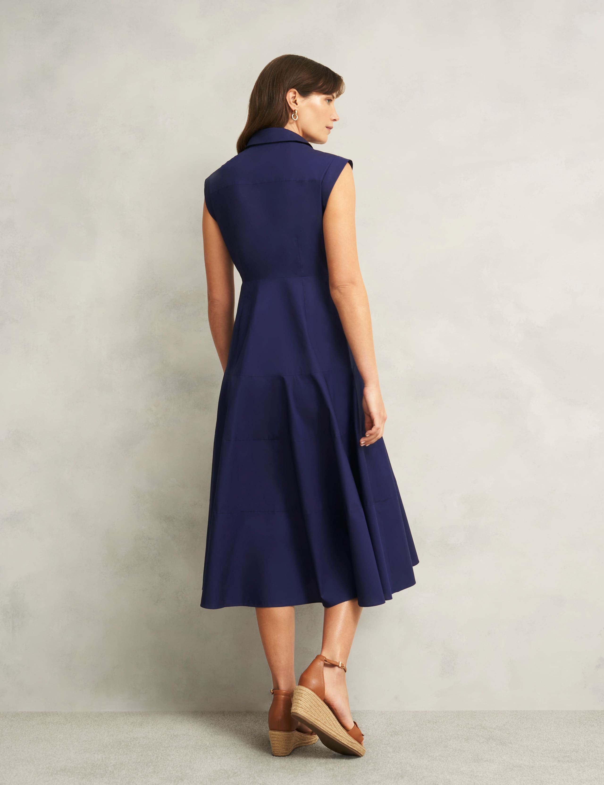 Pure Cotton Midi Shirt Dress 6 of 7