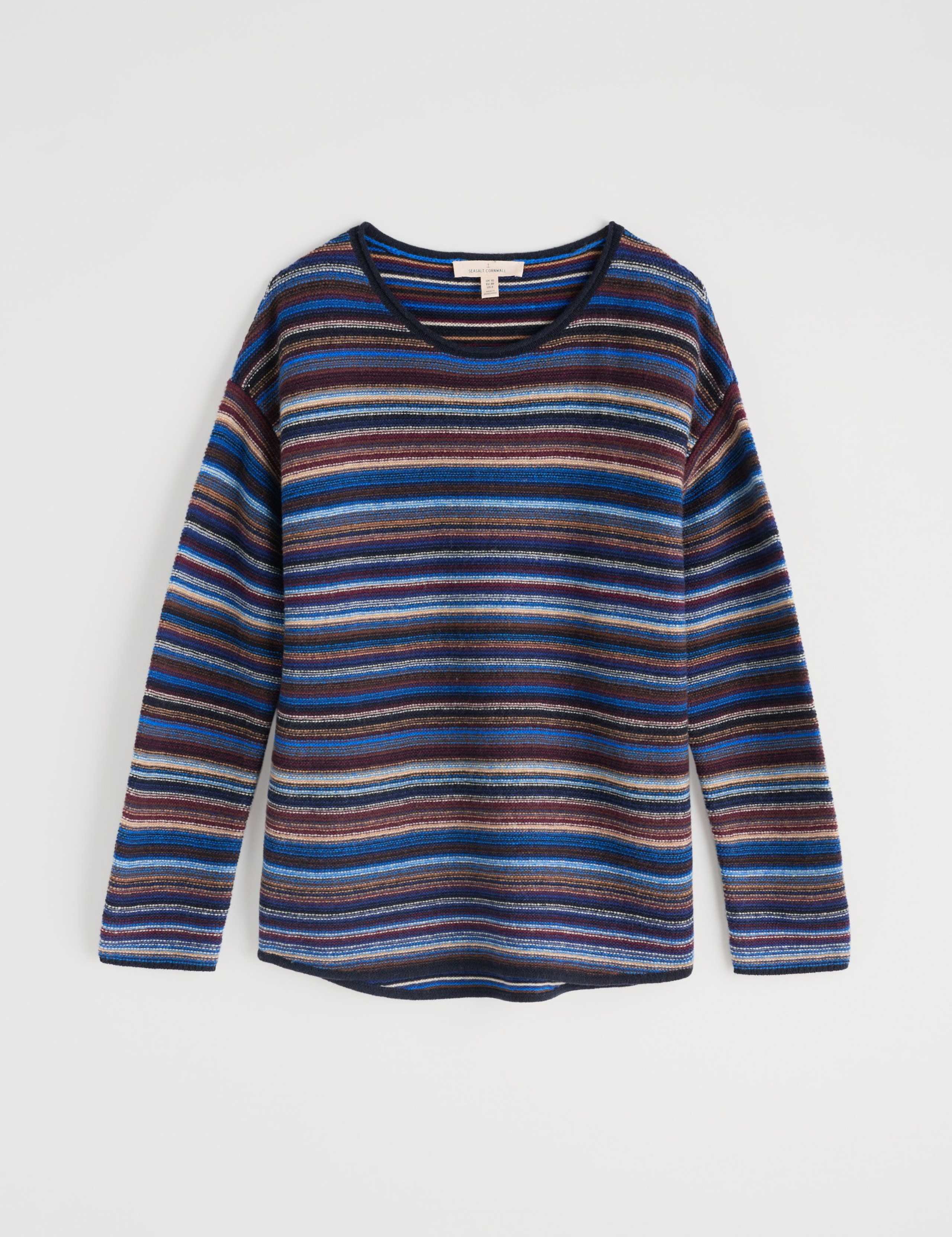 Merino Wool Rich Striped Oversized Jumper 2 of 5