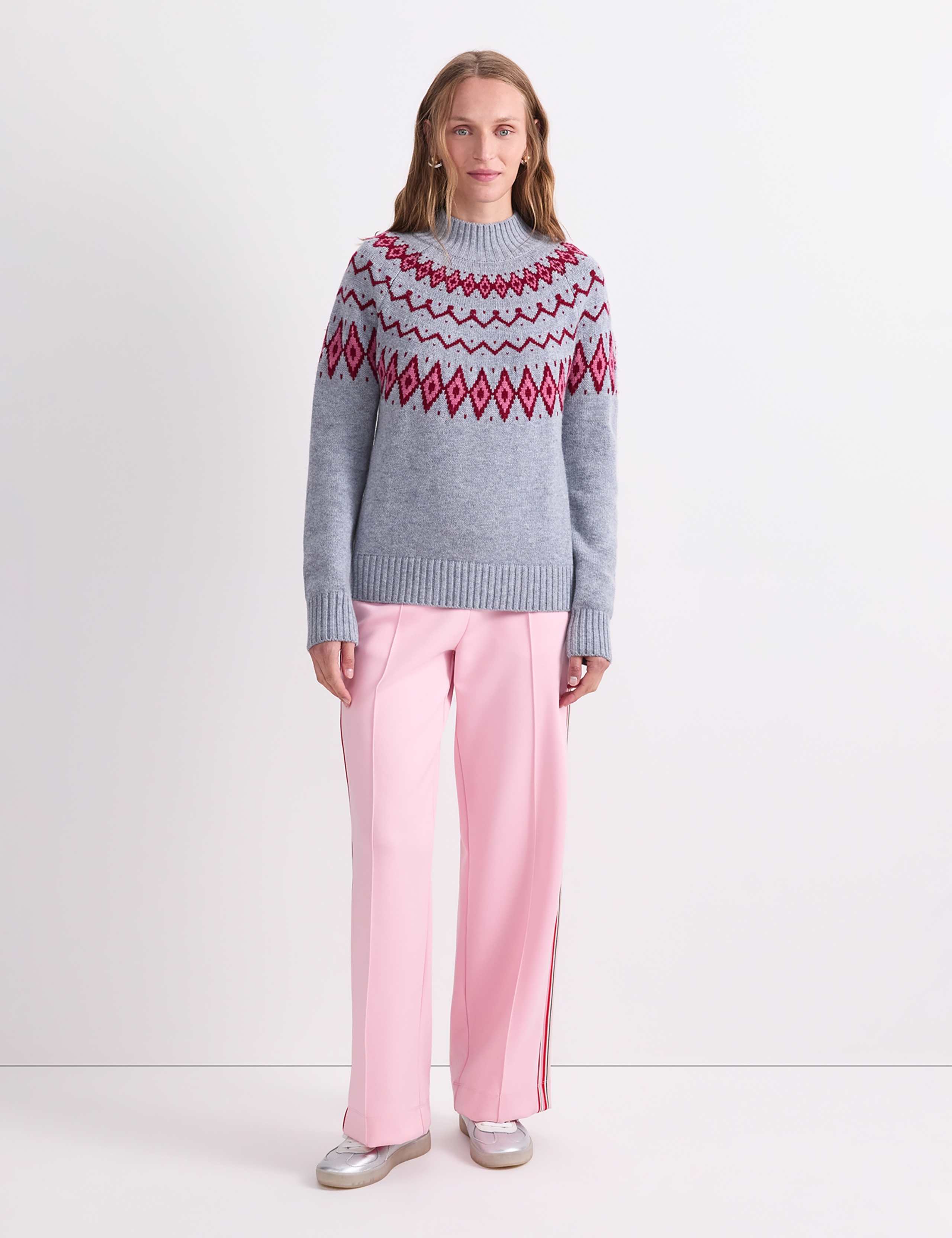 Pure Wool Jacquard Jumper 2 of 6