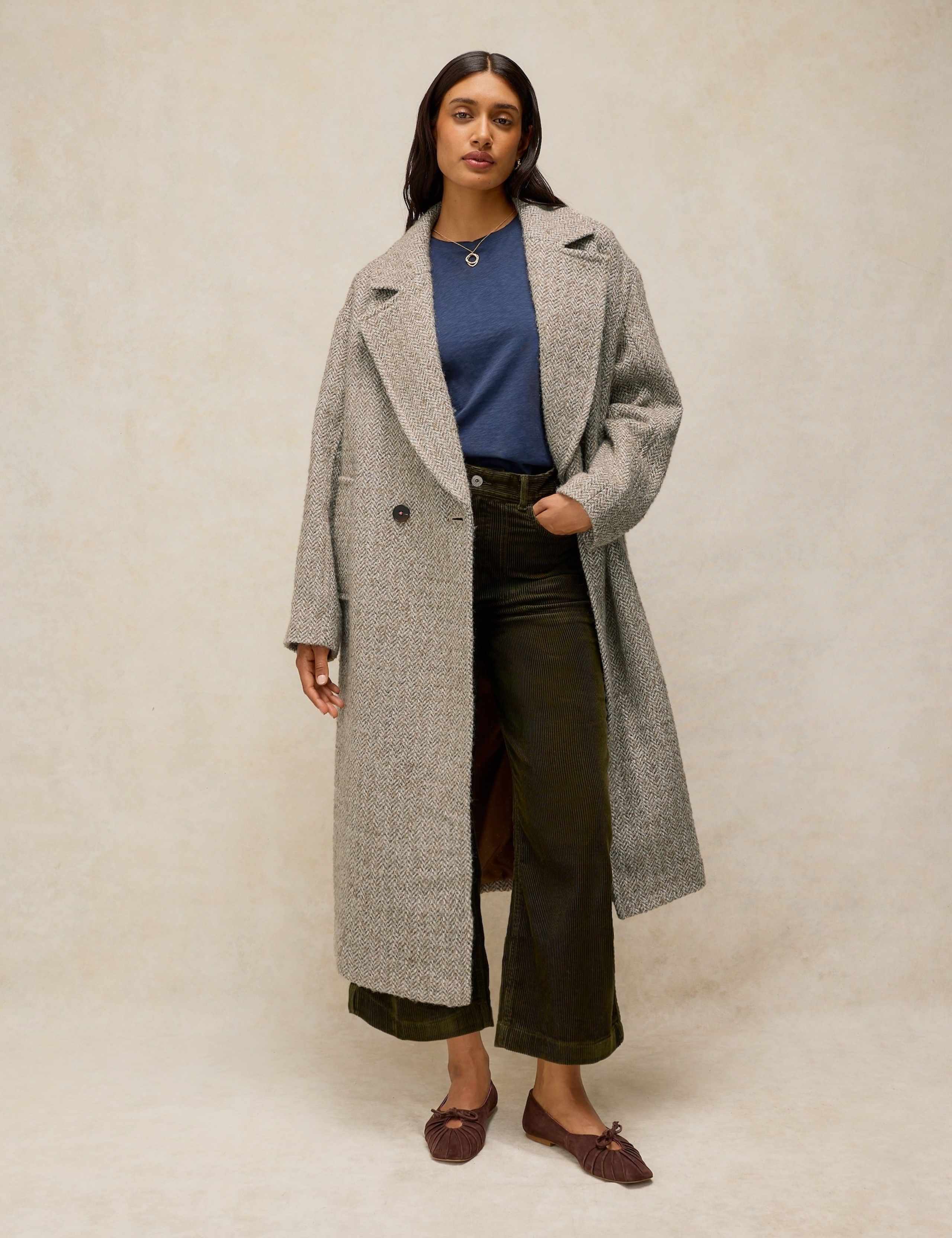 Wool-Blend Collared Crombie Overcoat 3 of 7