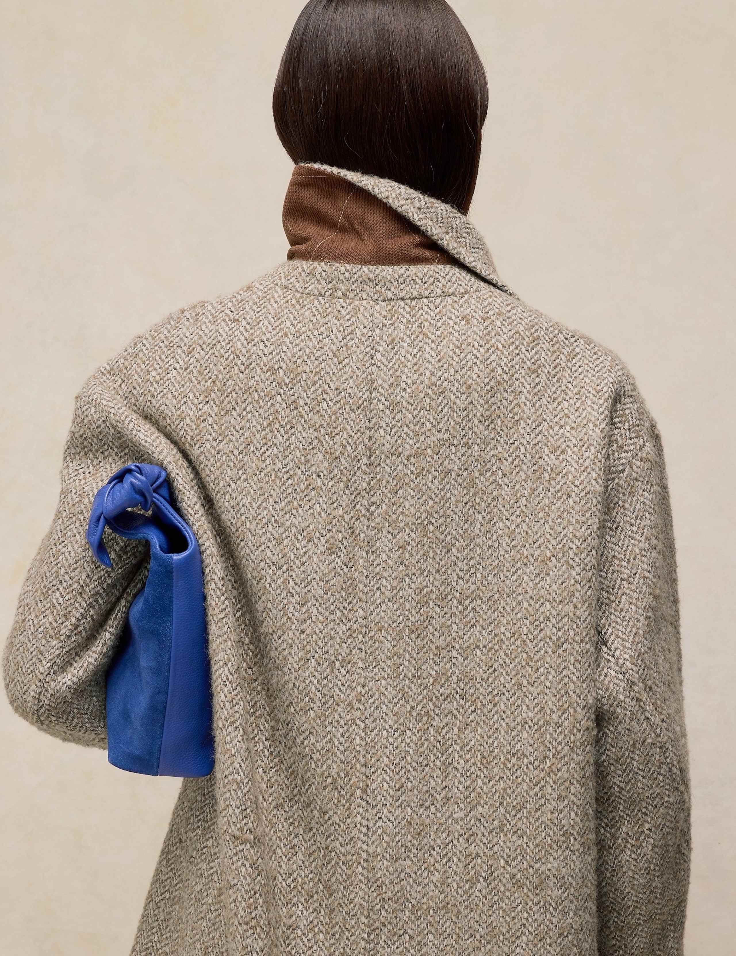 Wool-Blend Collared Crombie Overcoat 6 of 7