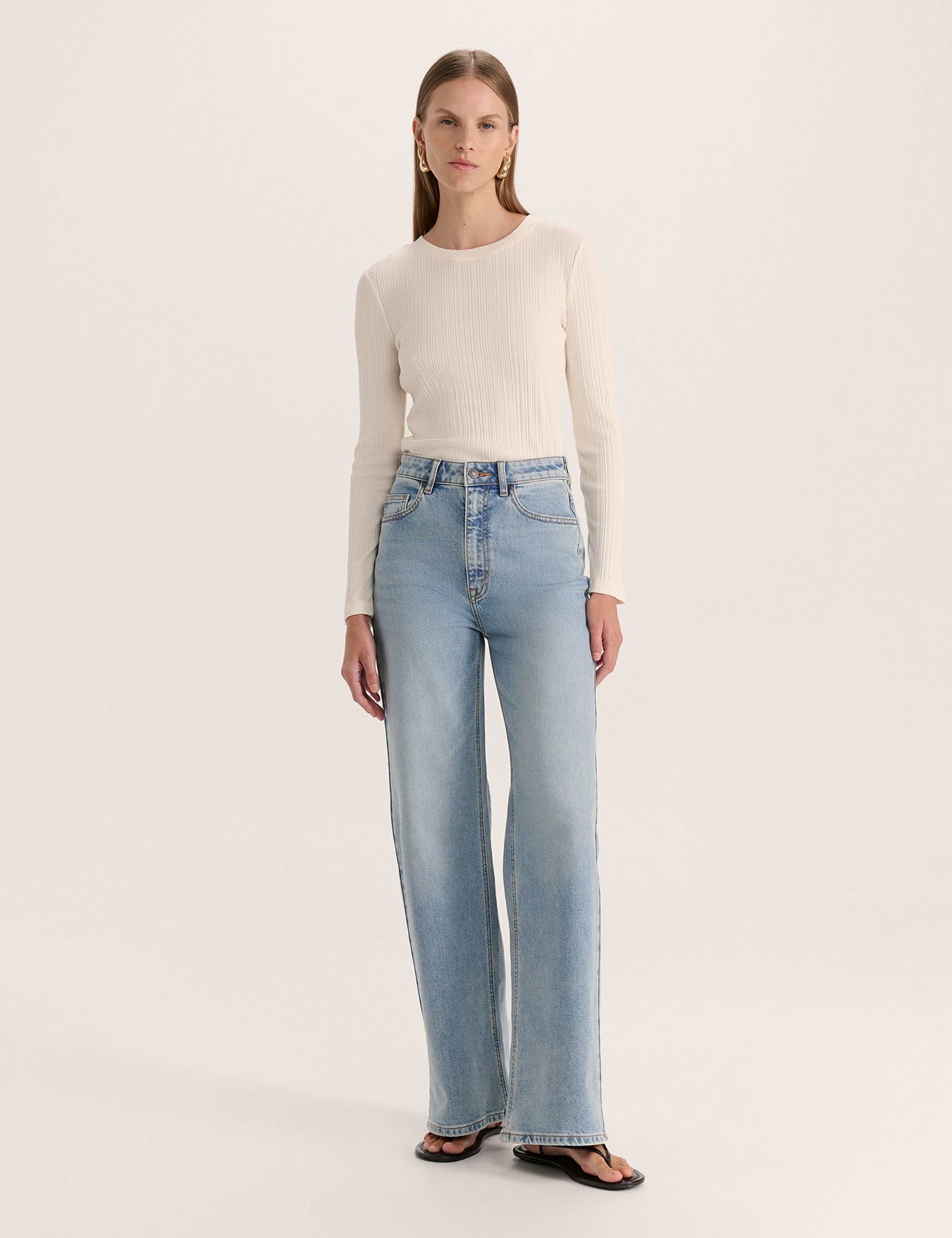 High Waisted Wide Leg Jeans 3 of 5