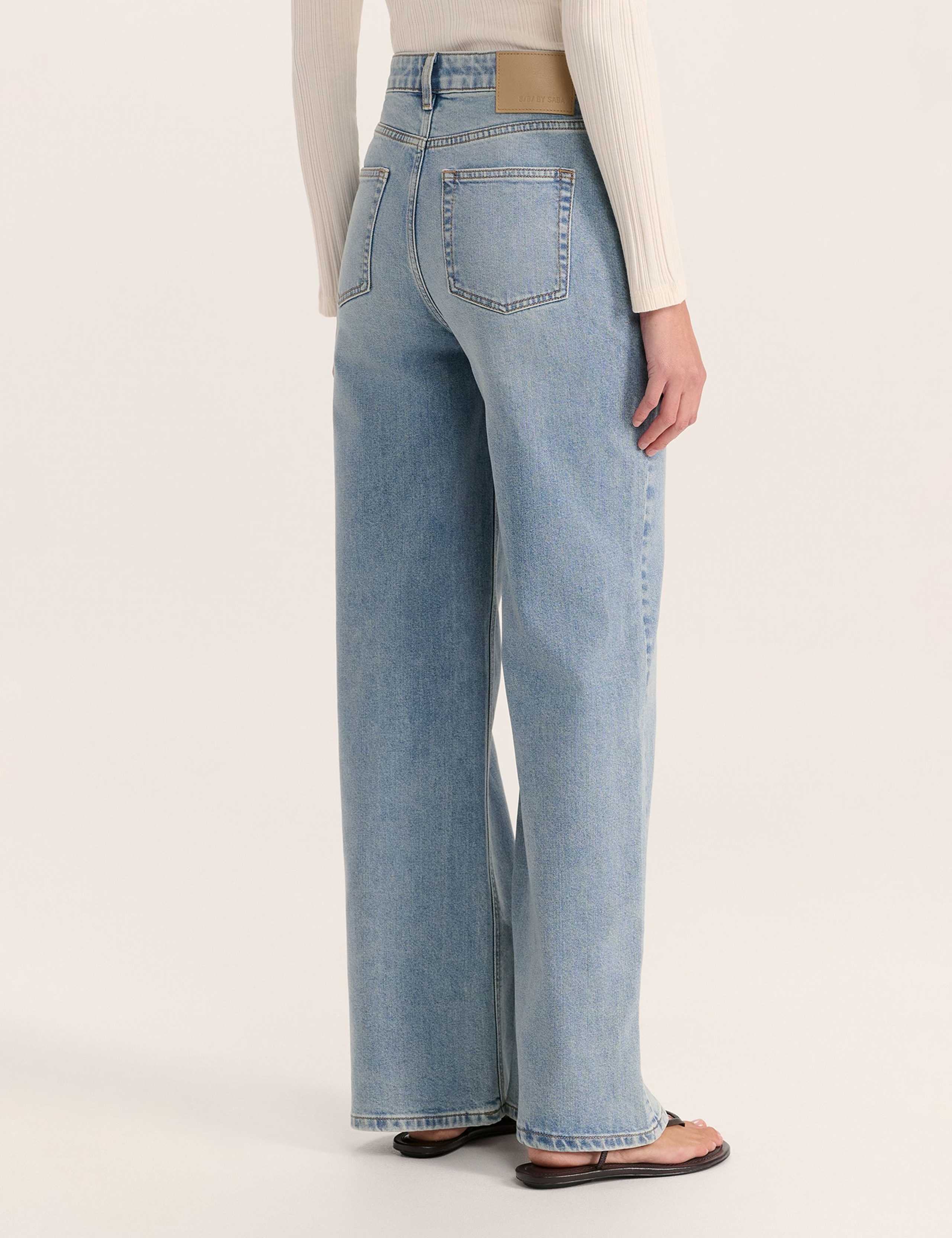 High Waisted Wide Leg Jeans 4 of 5