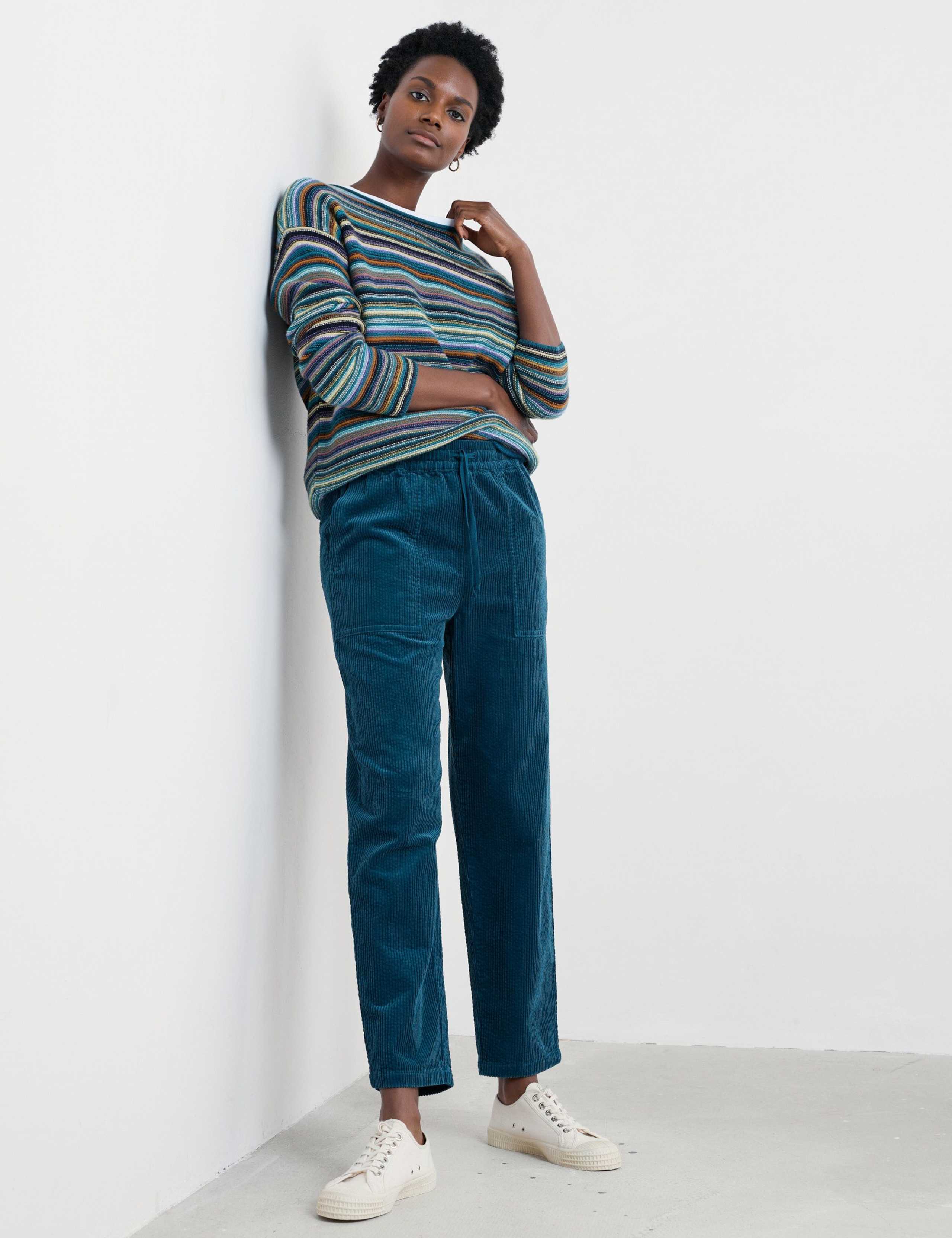 Merino Wool Rich Striped Oversized Jumper 1 of 6