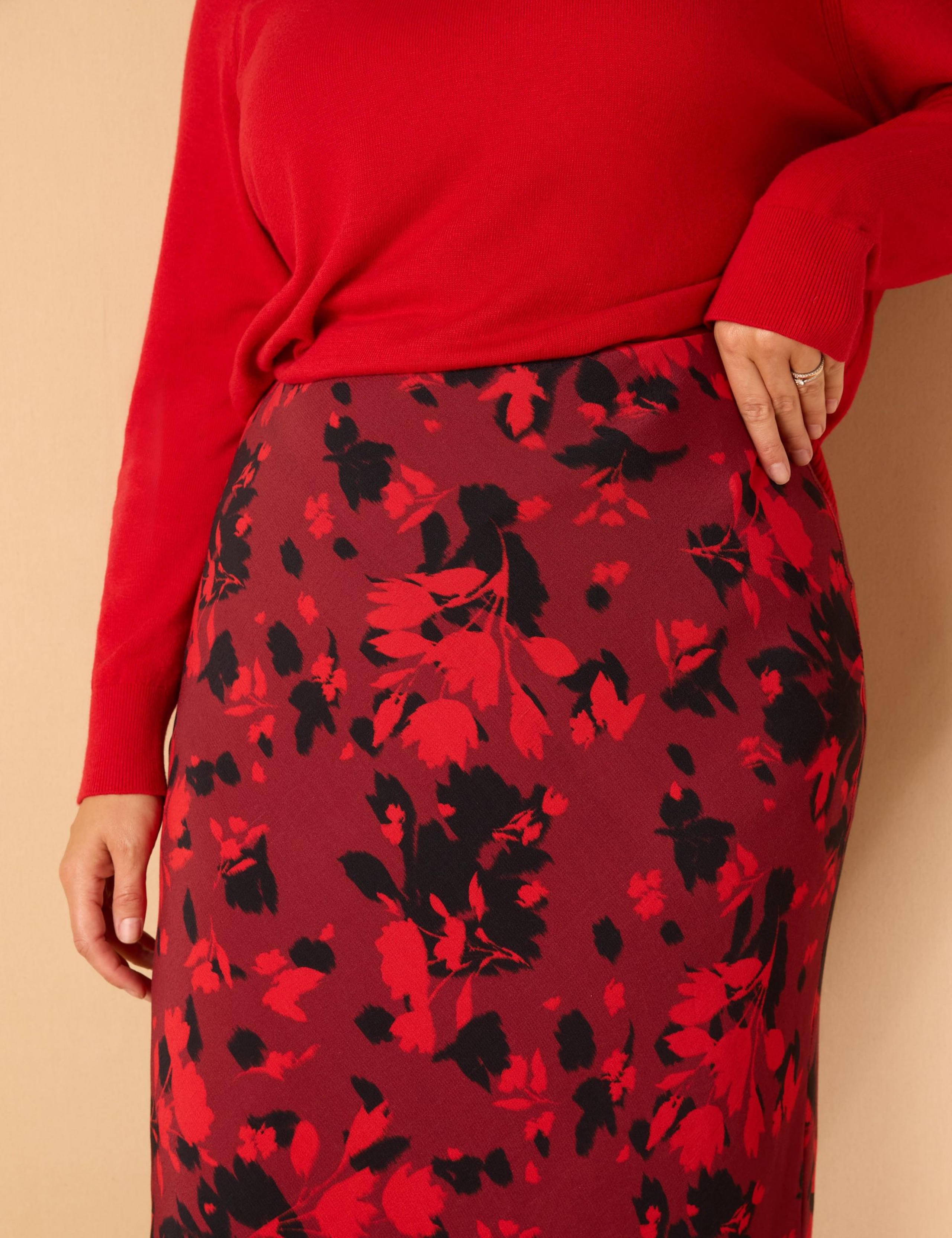 Floral Midaxi Slip Skirt 3 of 3