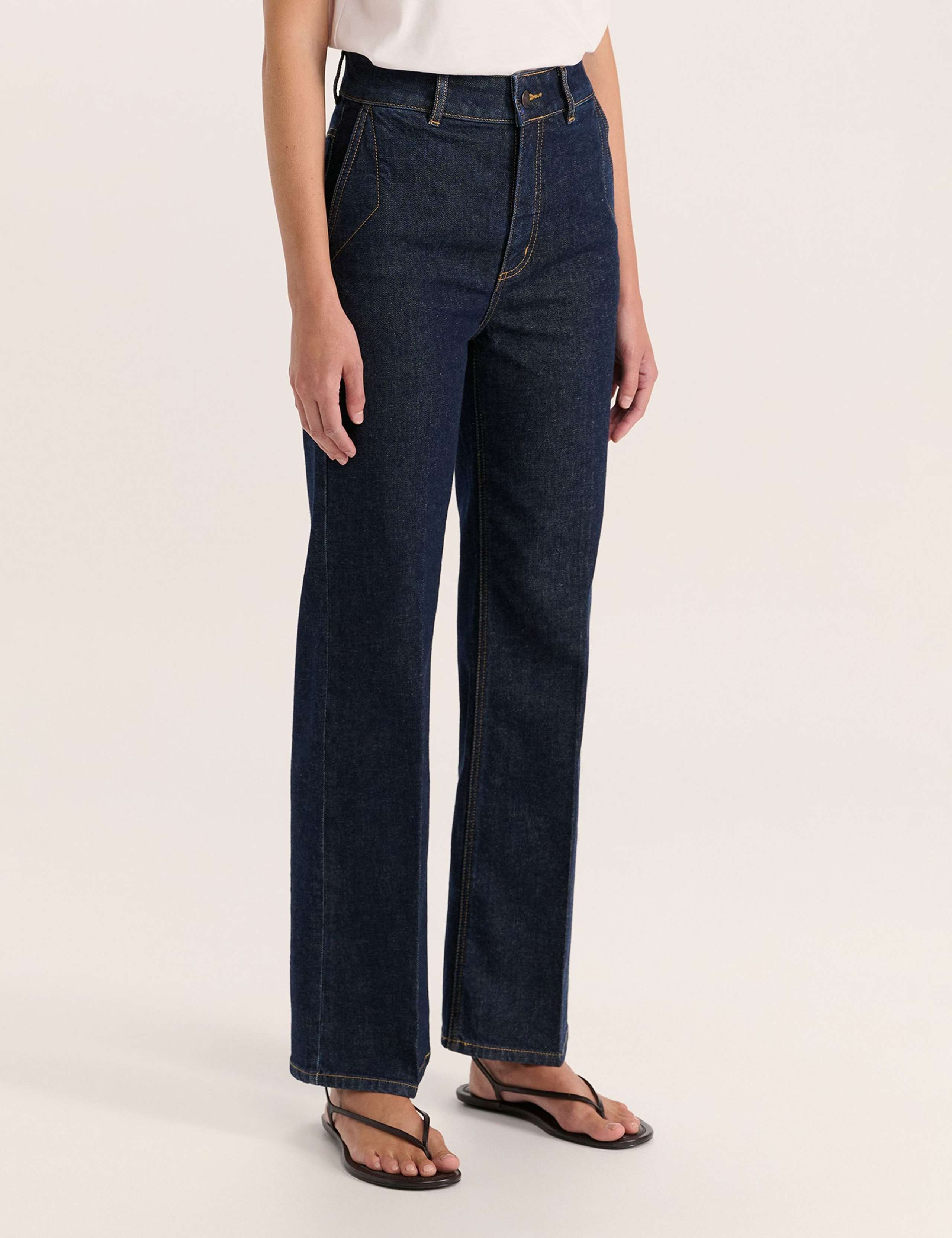 High Waisted Wide Leg Cropped Jeans 3 of 6