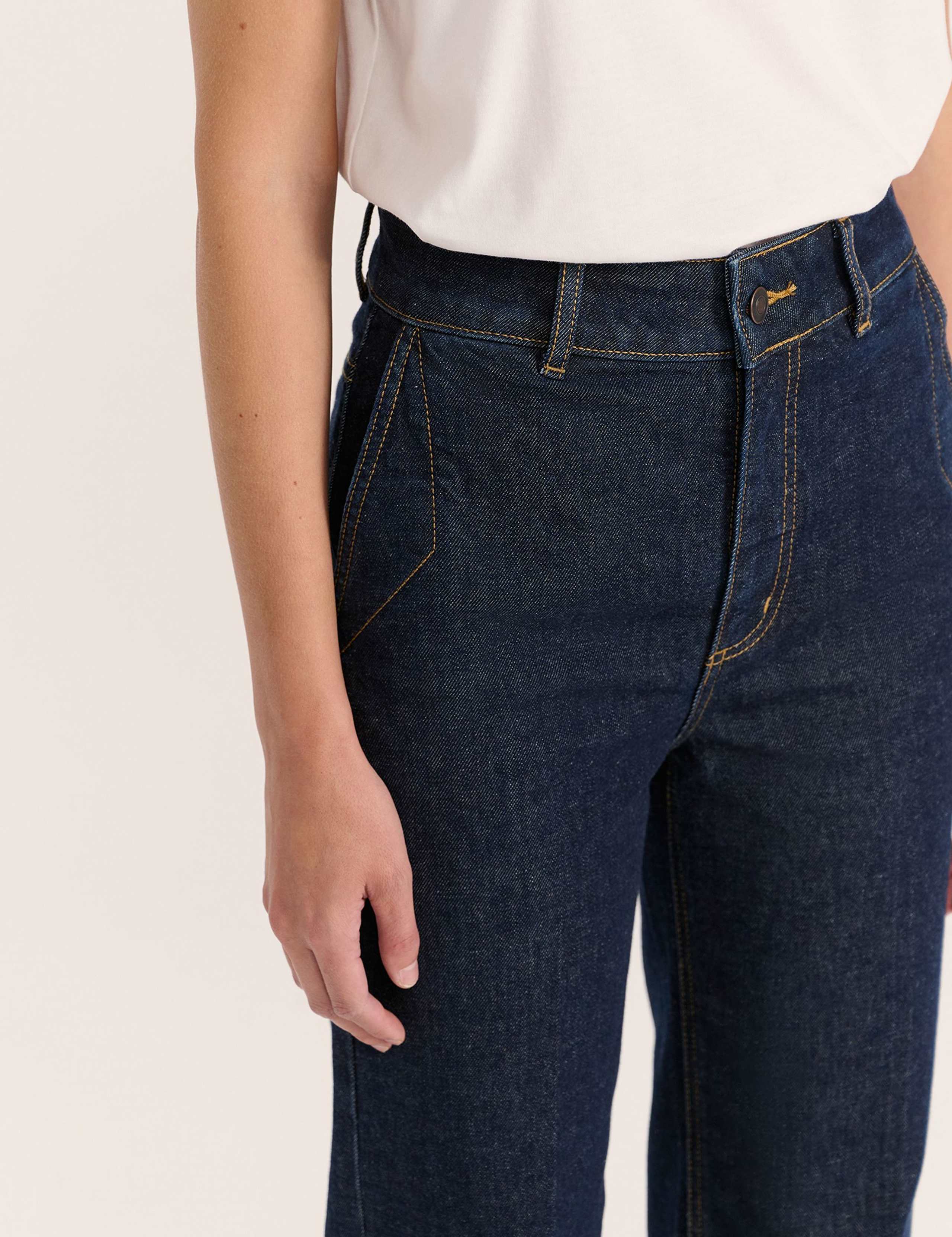 High Waisted Wide Leg Cropped Jeans 6 of 6