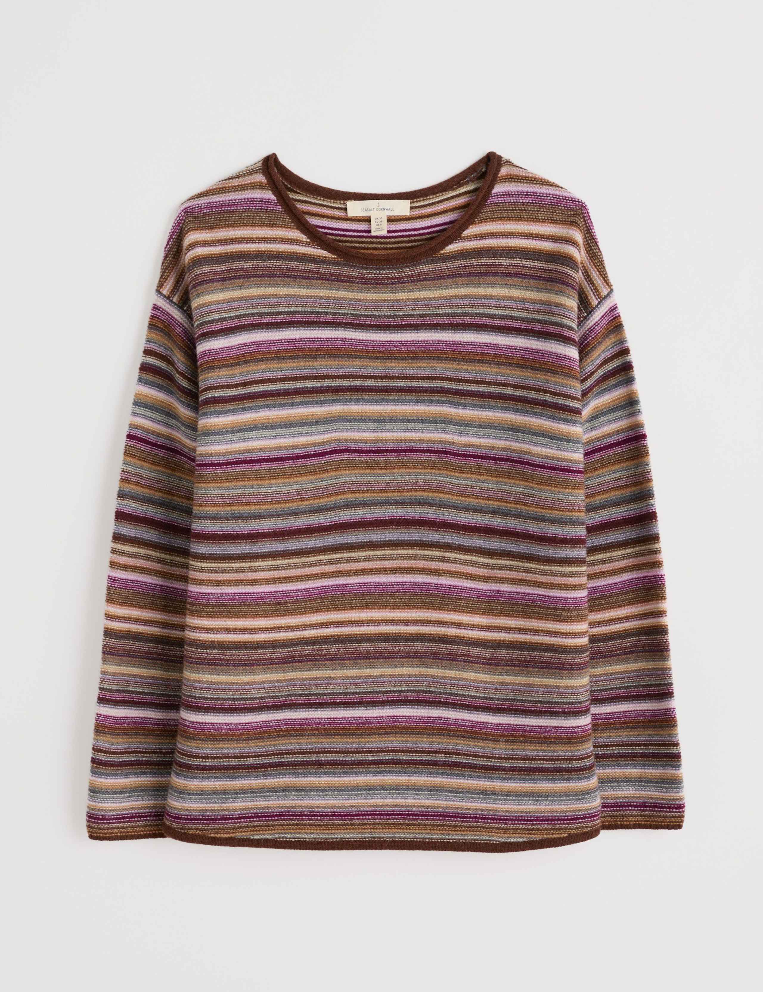 Merino Wool Rich Striped Oversized Jumper 2 of 5