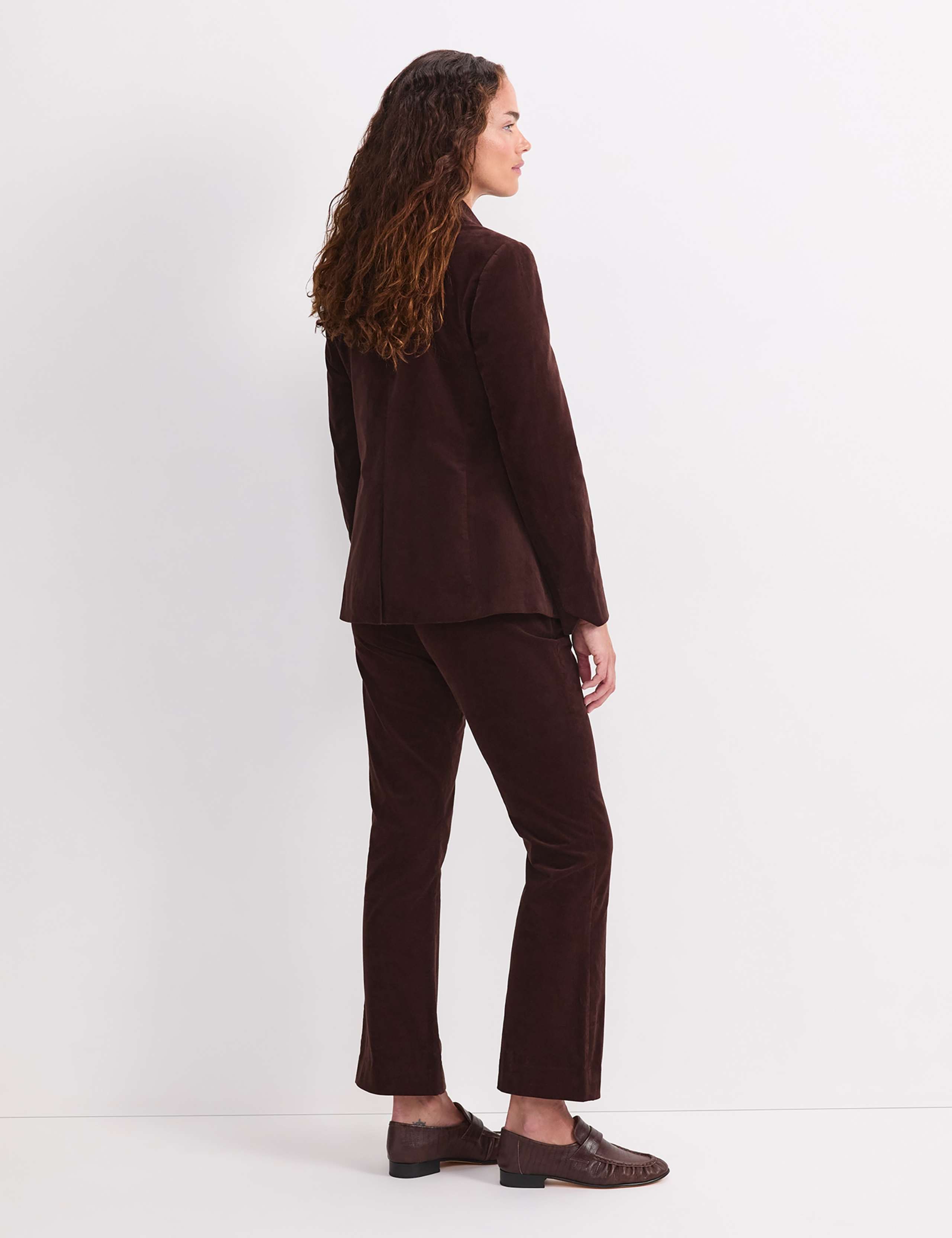 Velvet Single-Breasted Blazer 4 of 7