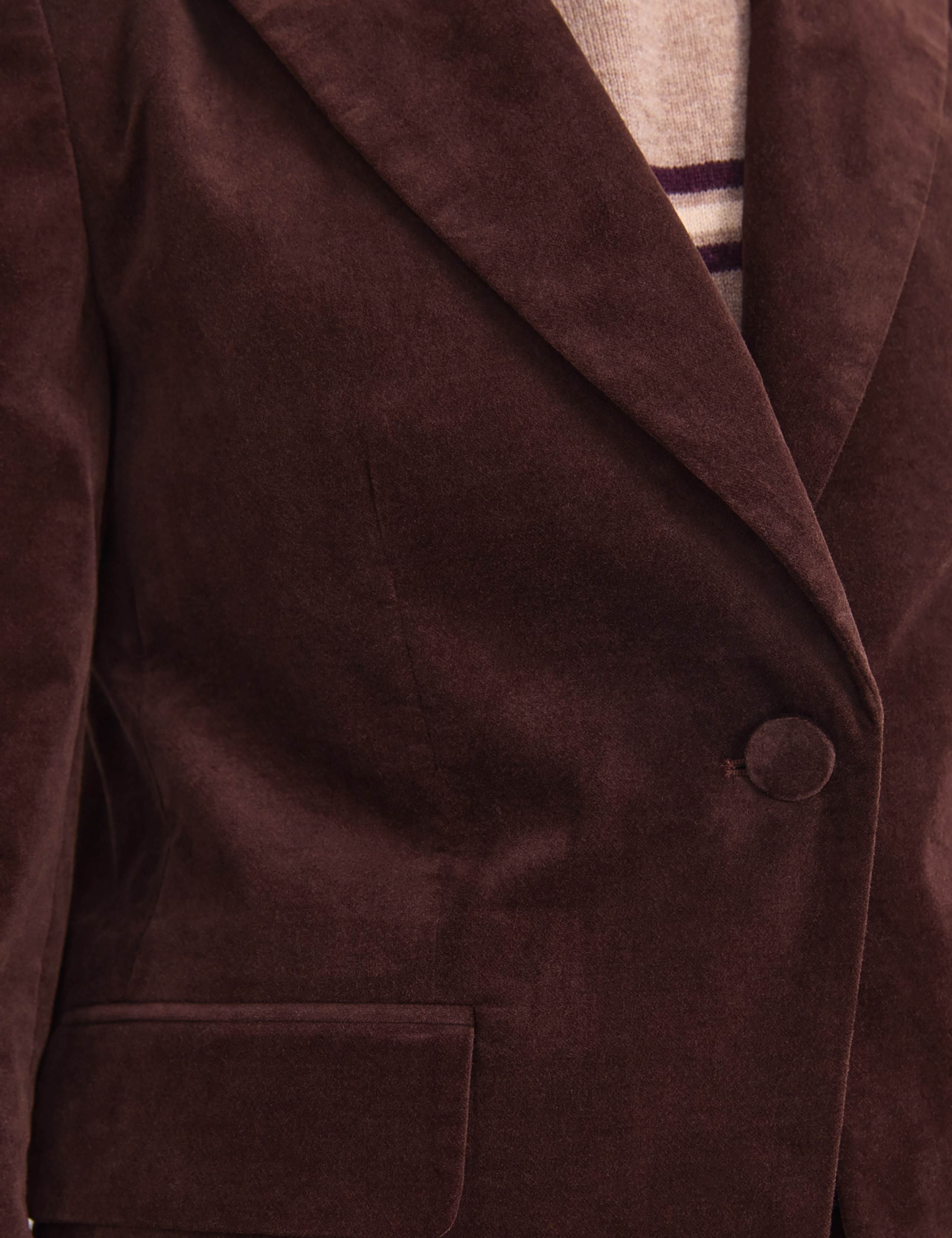 Velvet Single-Breasted Blazer 7 of 7
