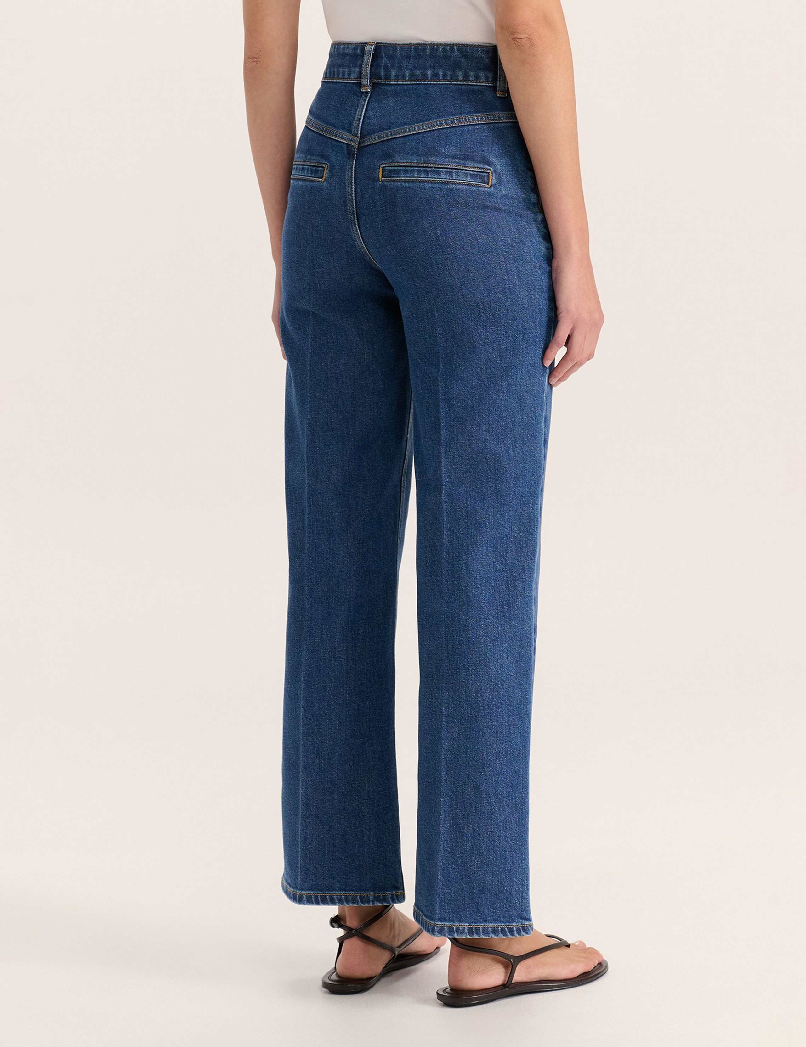 High Waisted Wide Leg Cropped Jeans 2 of 5
