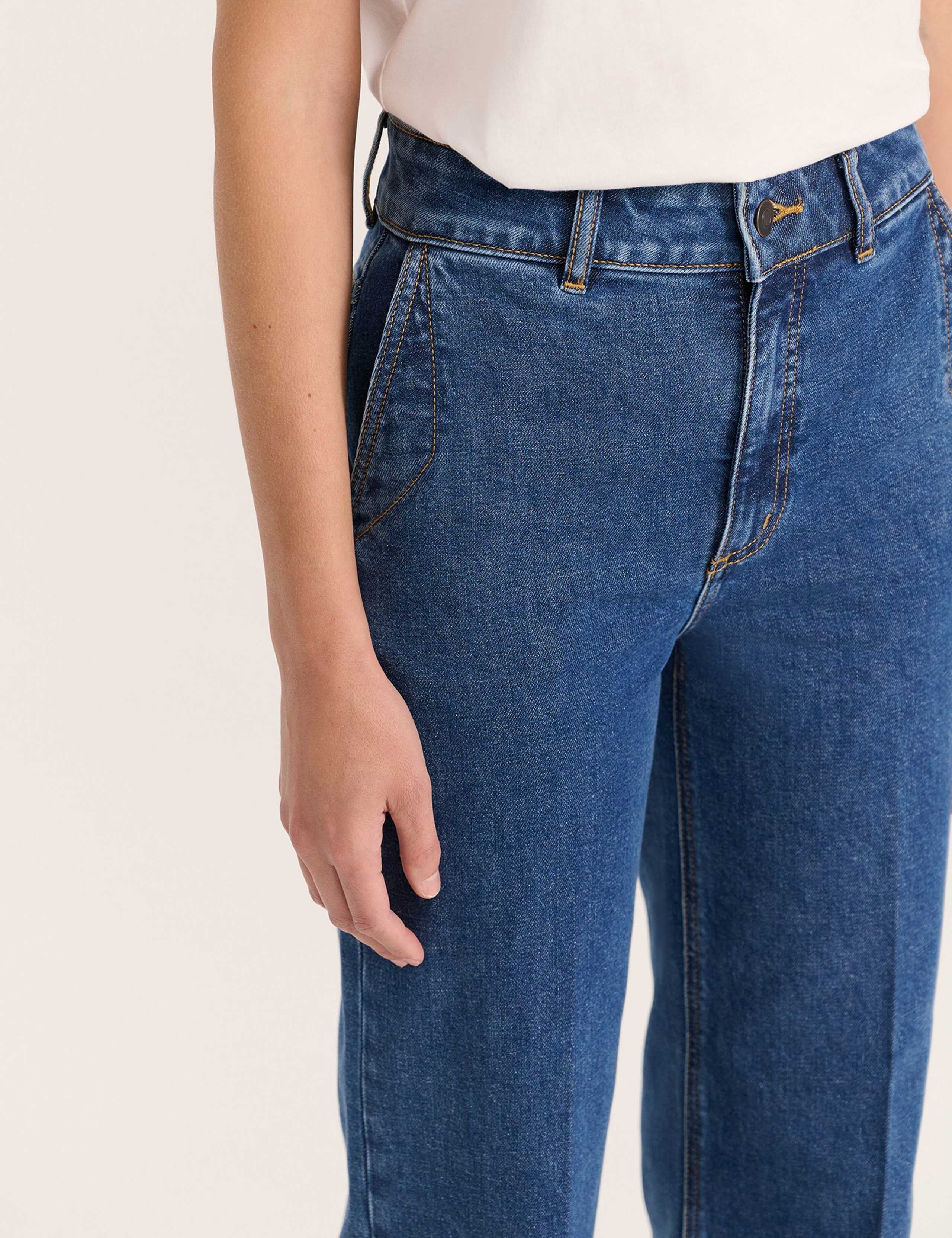 High Waisted Wide Leg Cropped Jeans 3 of 5