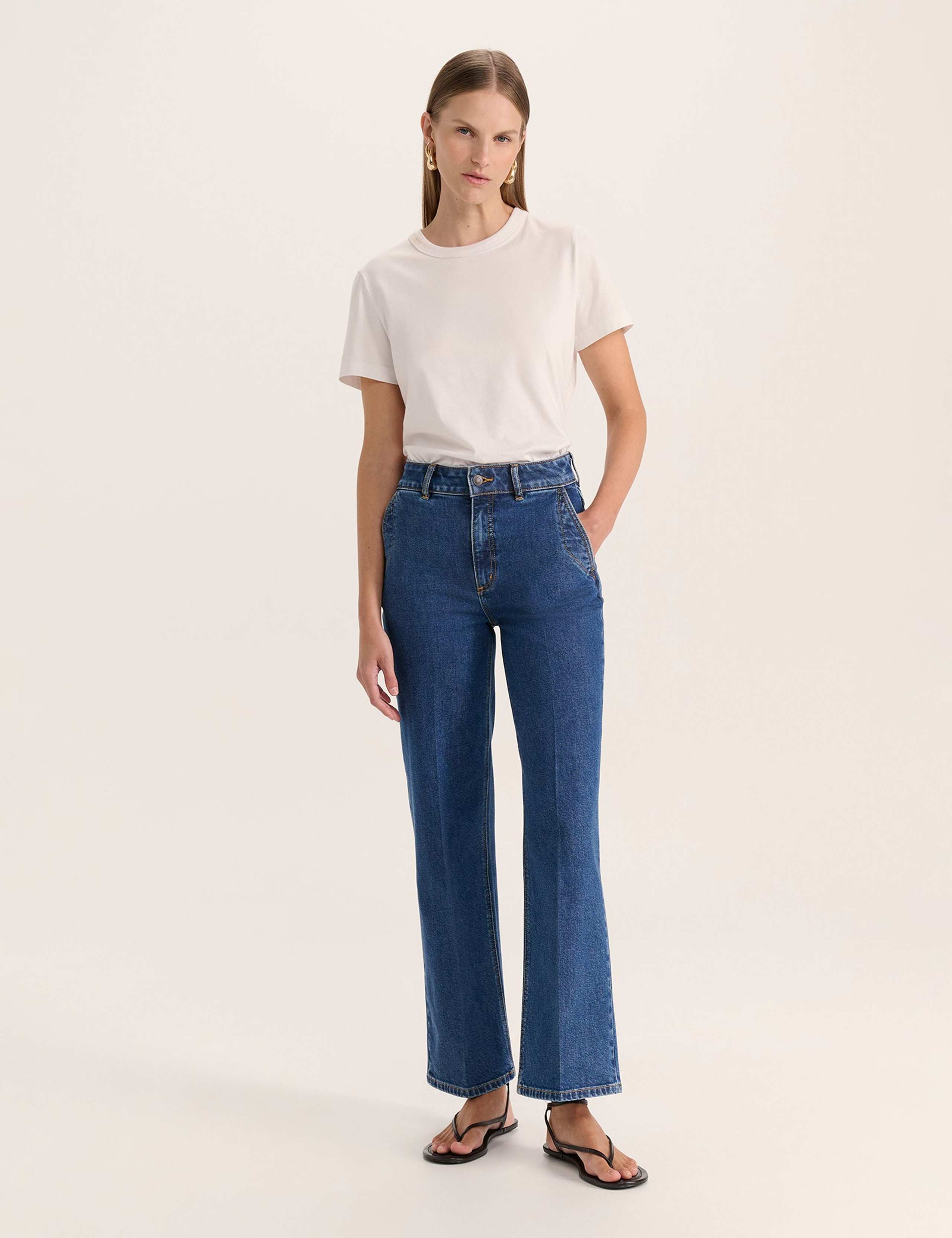 High Waisted Wide Leg Cropped Jeans 5 of 5
