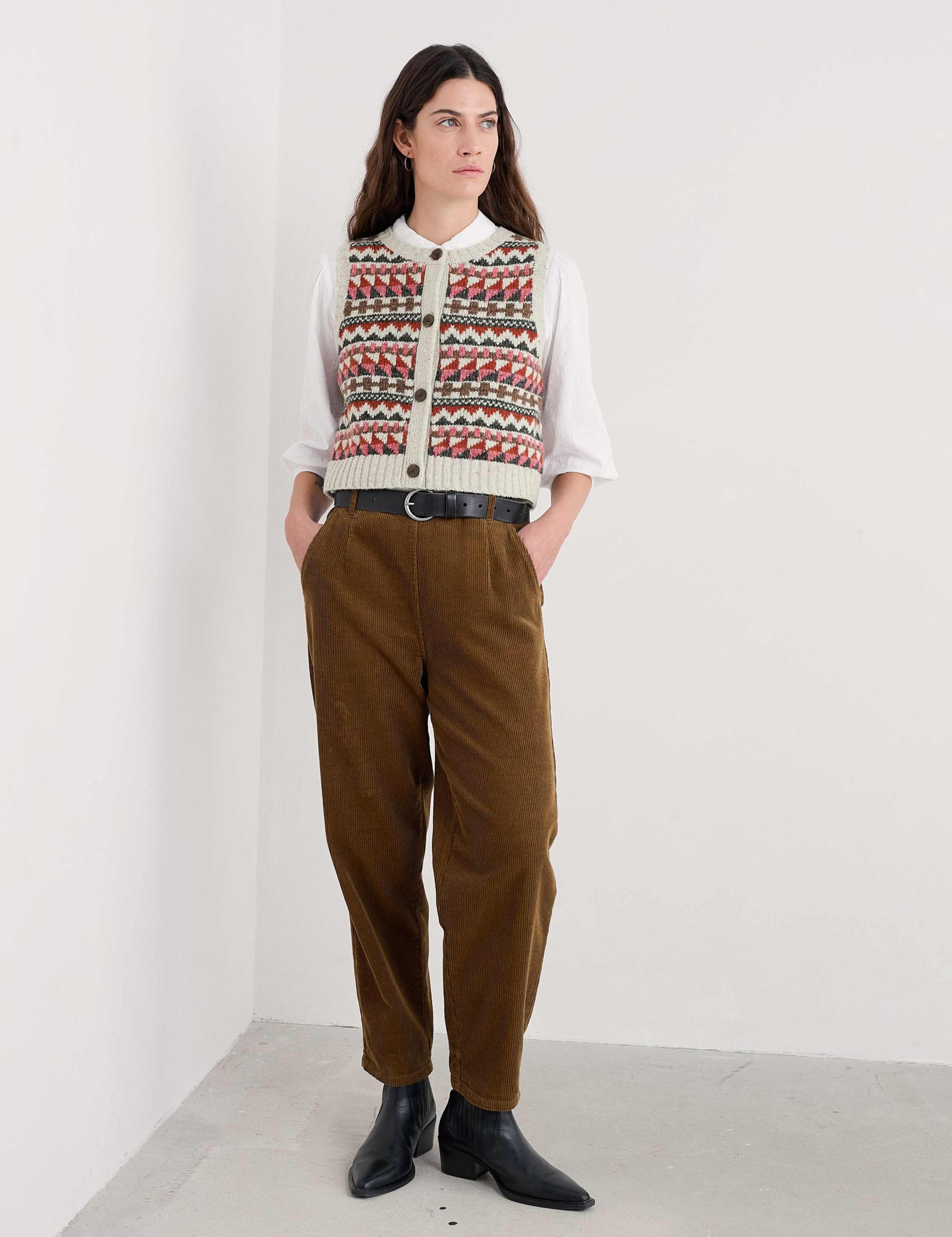 Merino Wool Rich Fairisle Knitted Vest 4 of 6