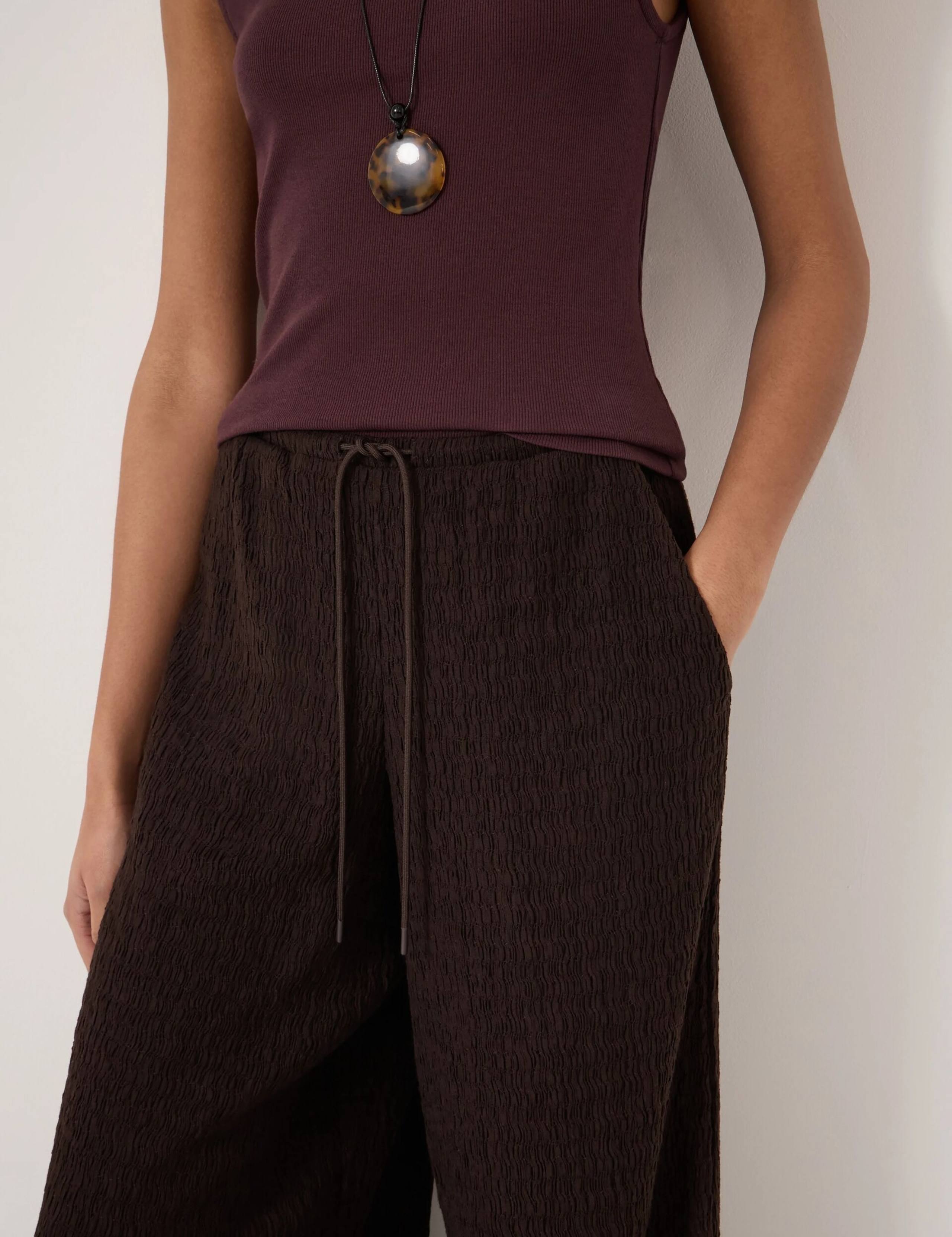 Cotton Rich Jersey Wide Leg Trousers 5 of 5