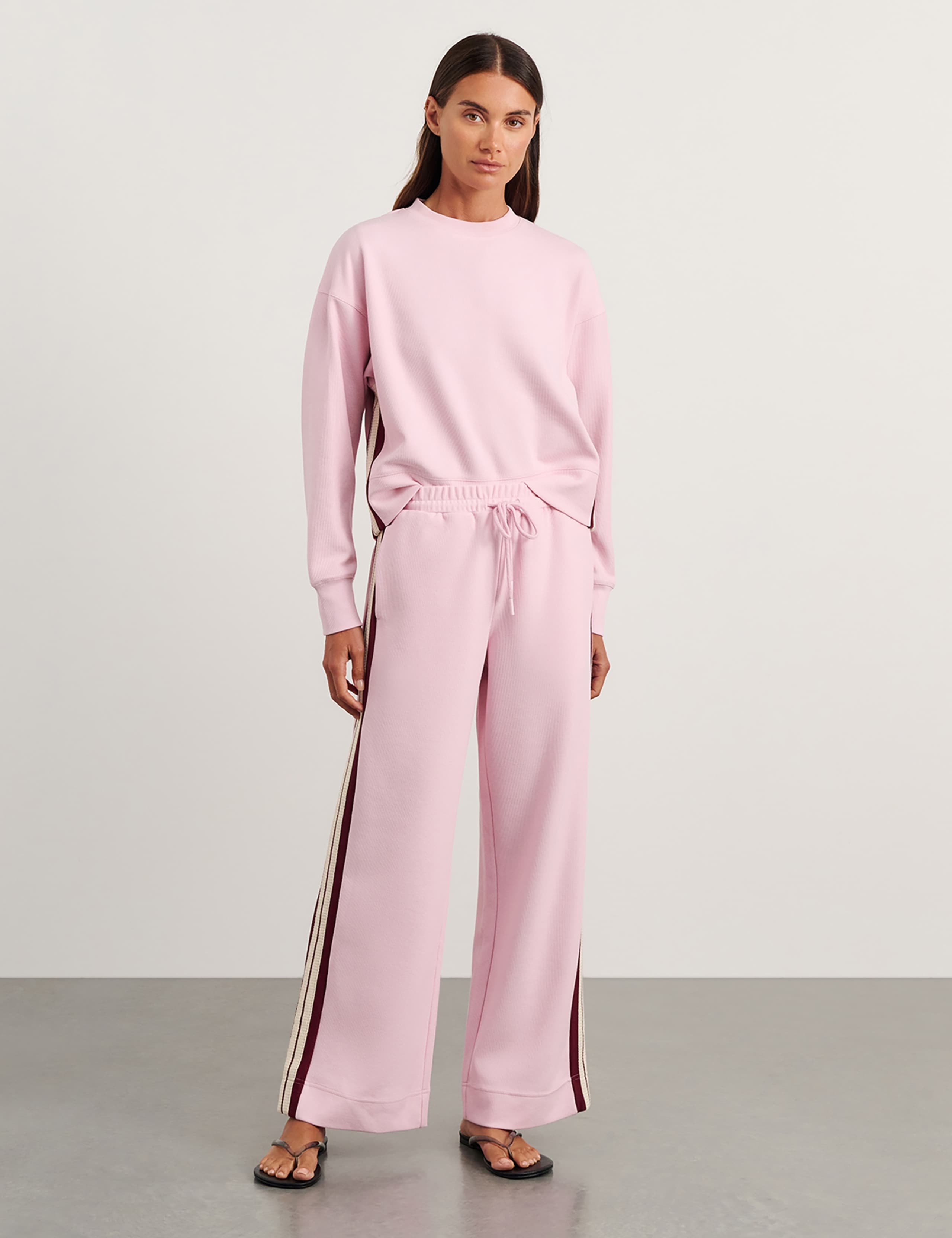 Side Stripe Wide Leg Joggers 2 of 7