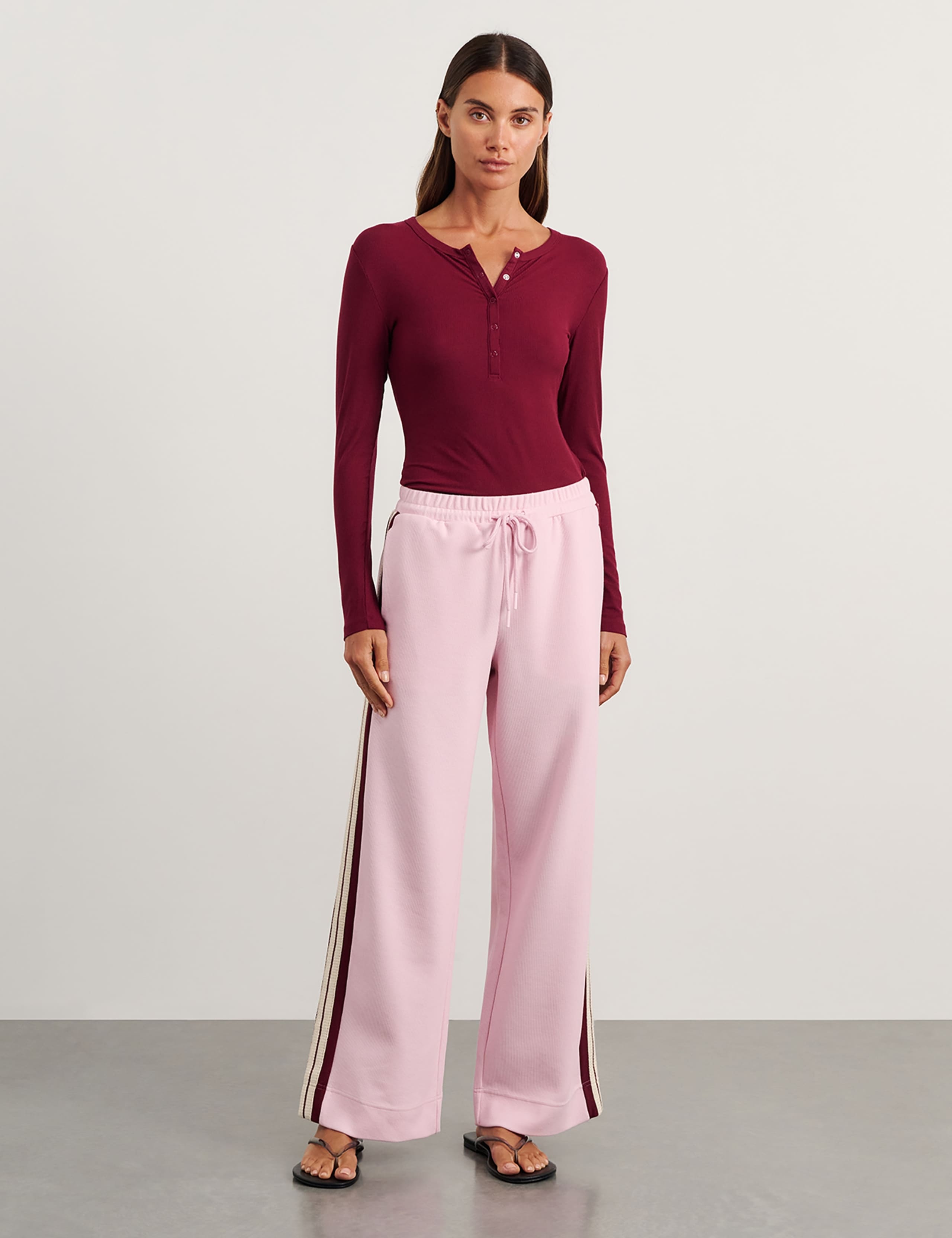 Side Stripe Wide Leg Joggers 3 of 7