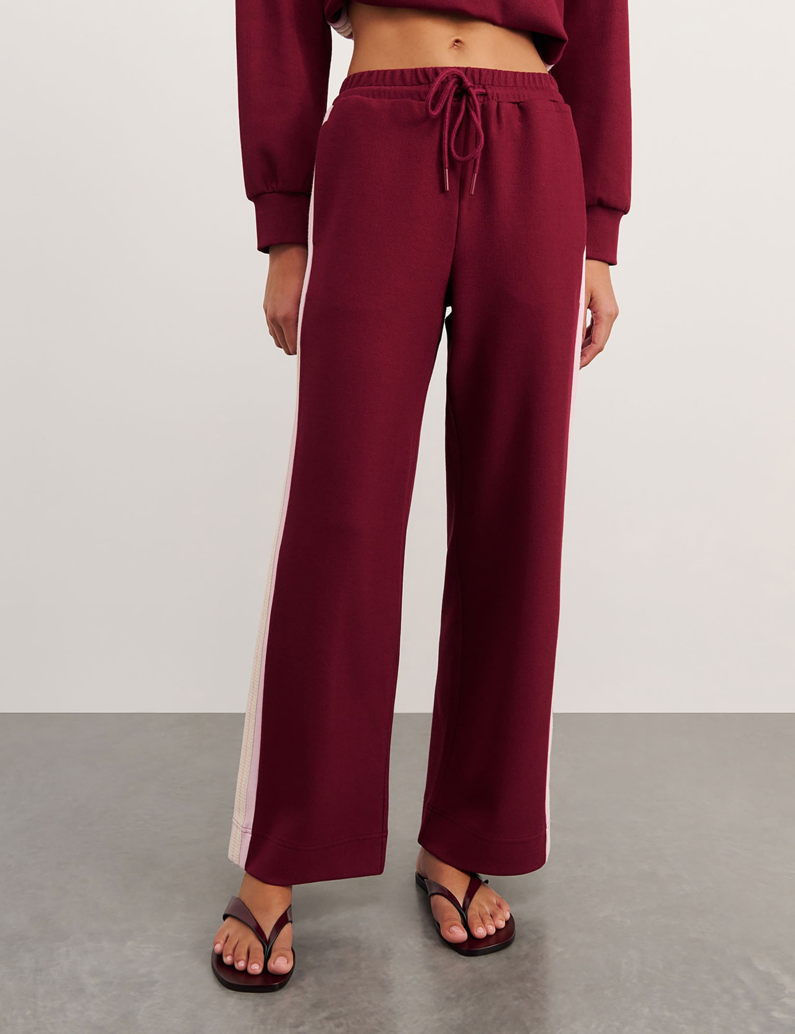 Side Stripe Wide Leg Joggers 2 of 6