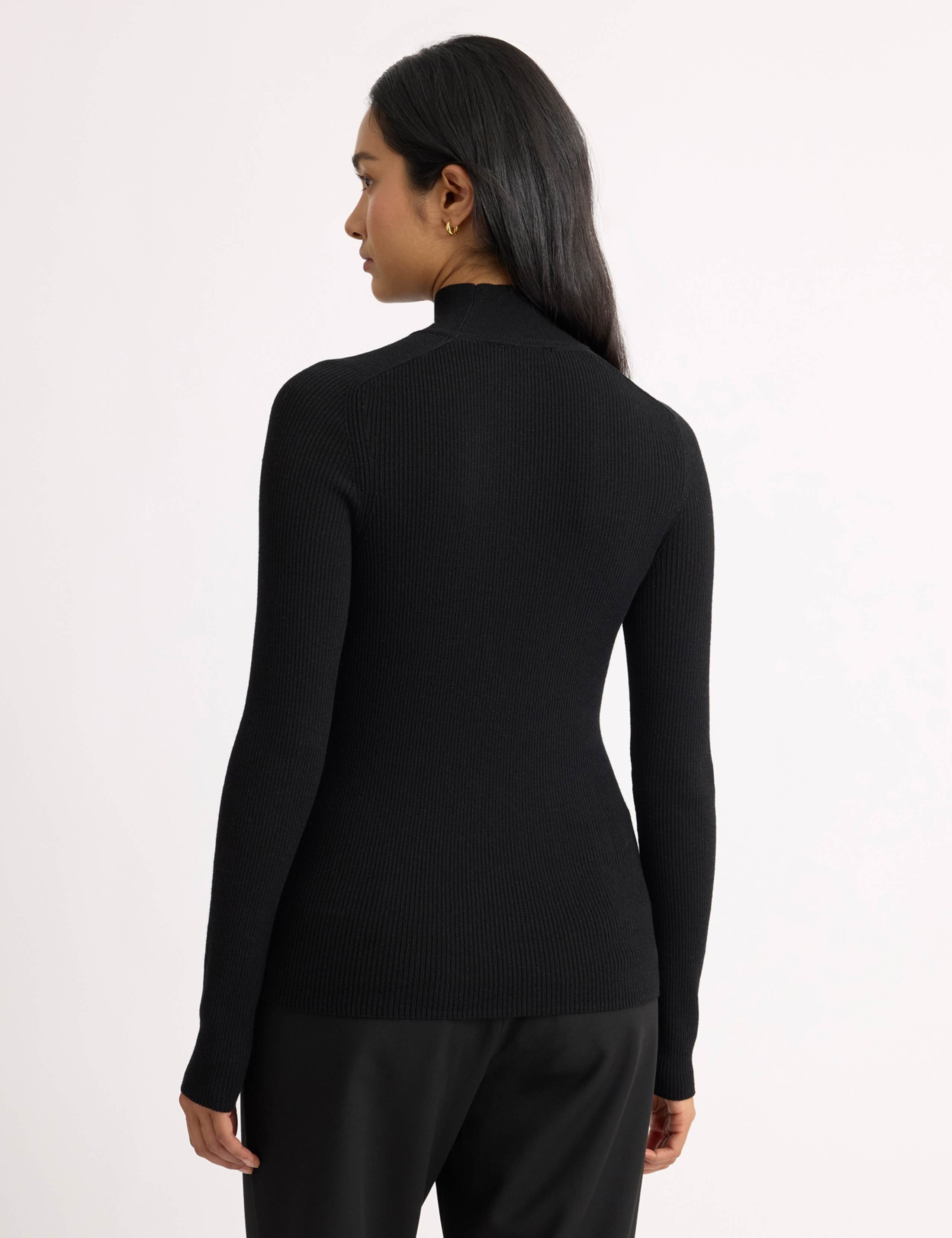 Ribbed Funnel Neck Jumper 4 of 4
