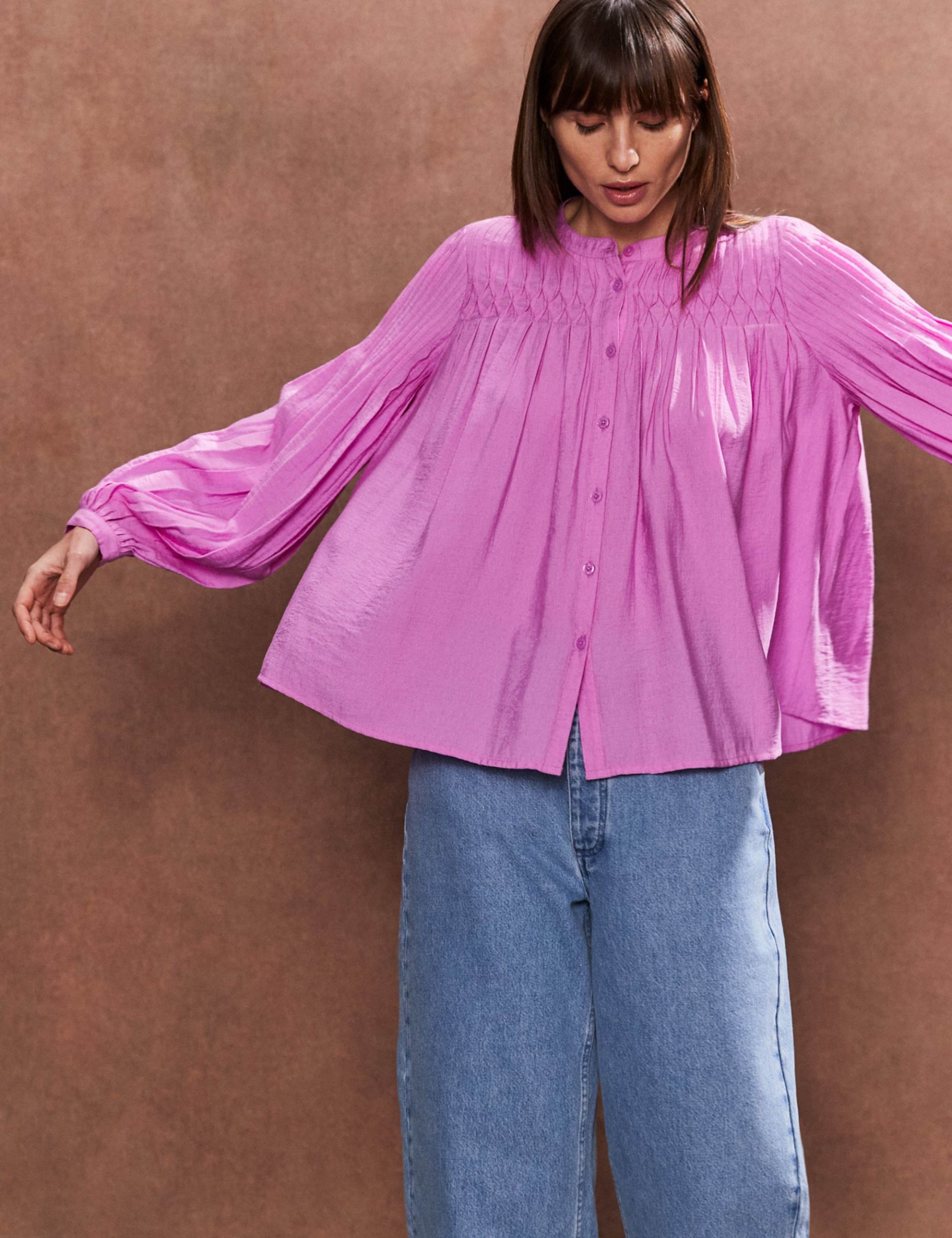 Smocked Button Through Blouse 2 of 3