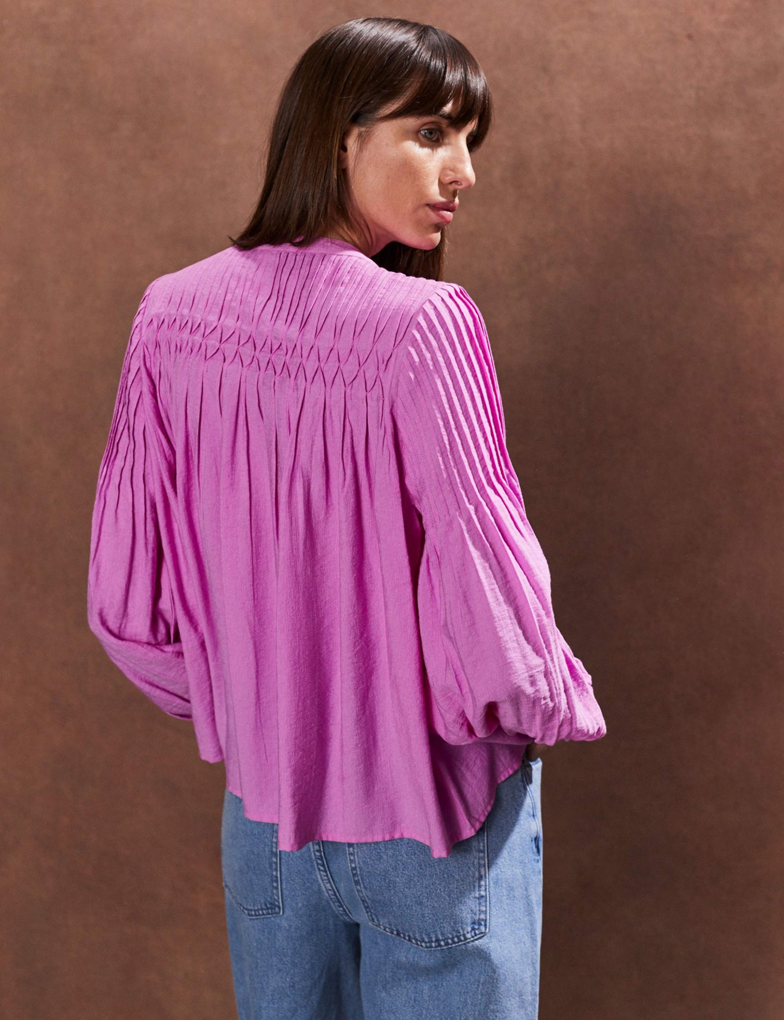 Smocked Button Through Blouse 3 of 3