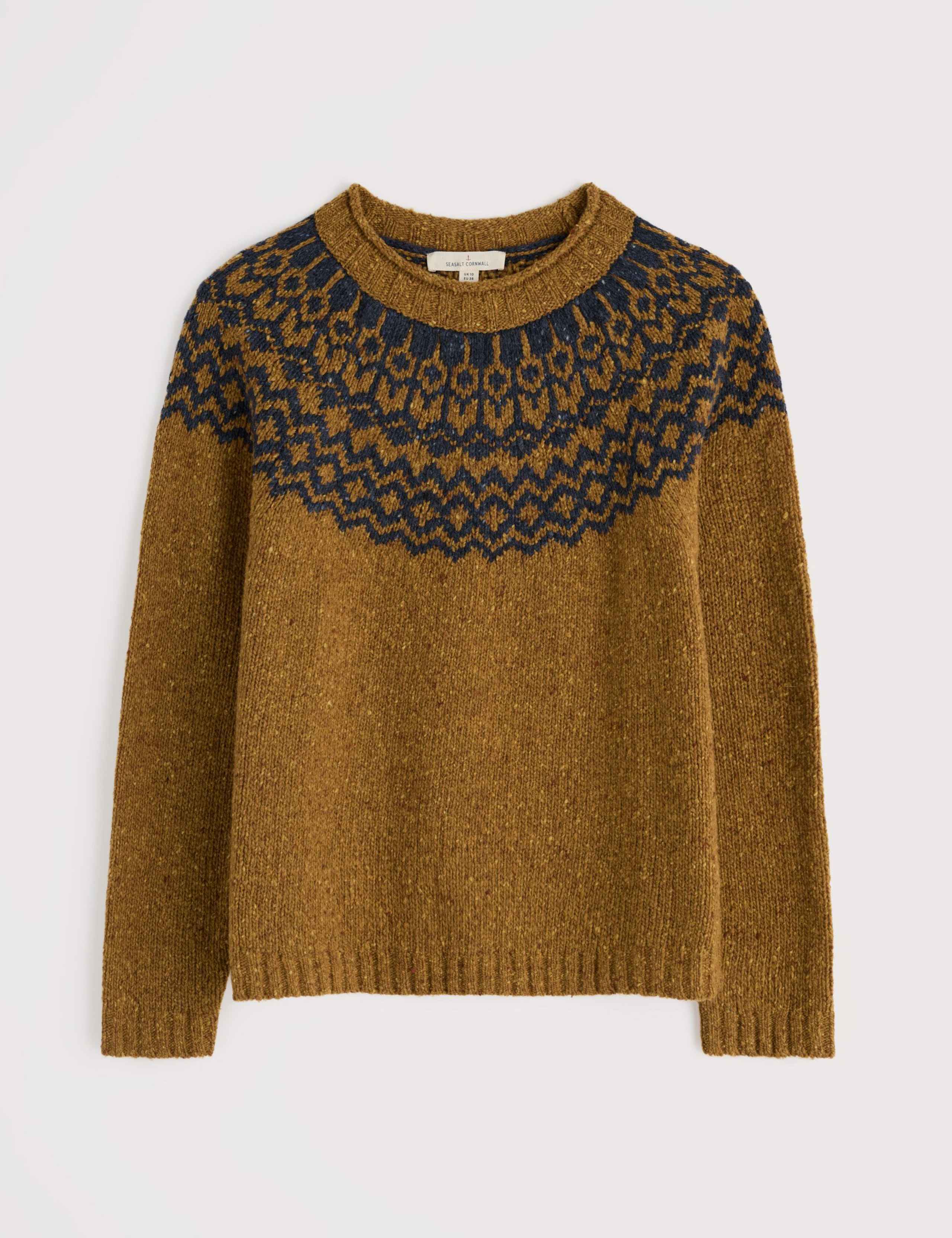 Merino Wool Rich Fair Isle Crew Neck Jumper 2 of 5