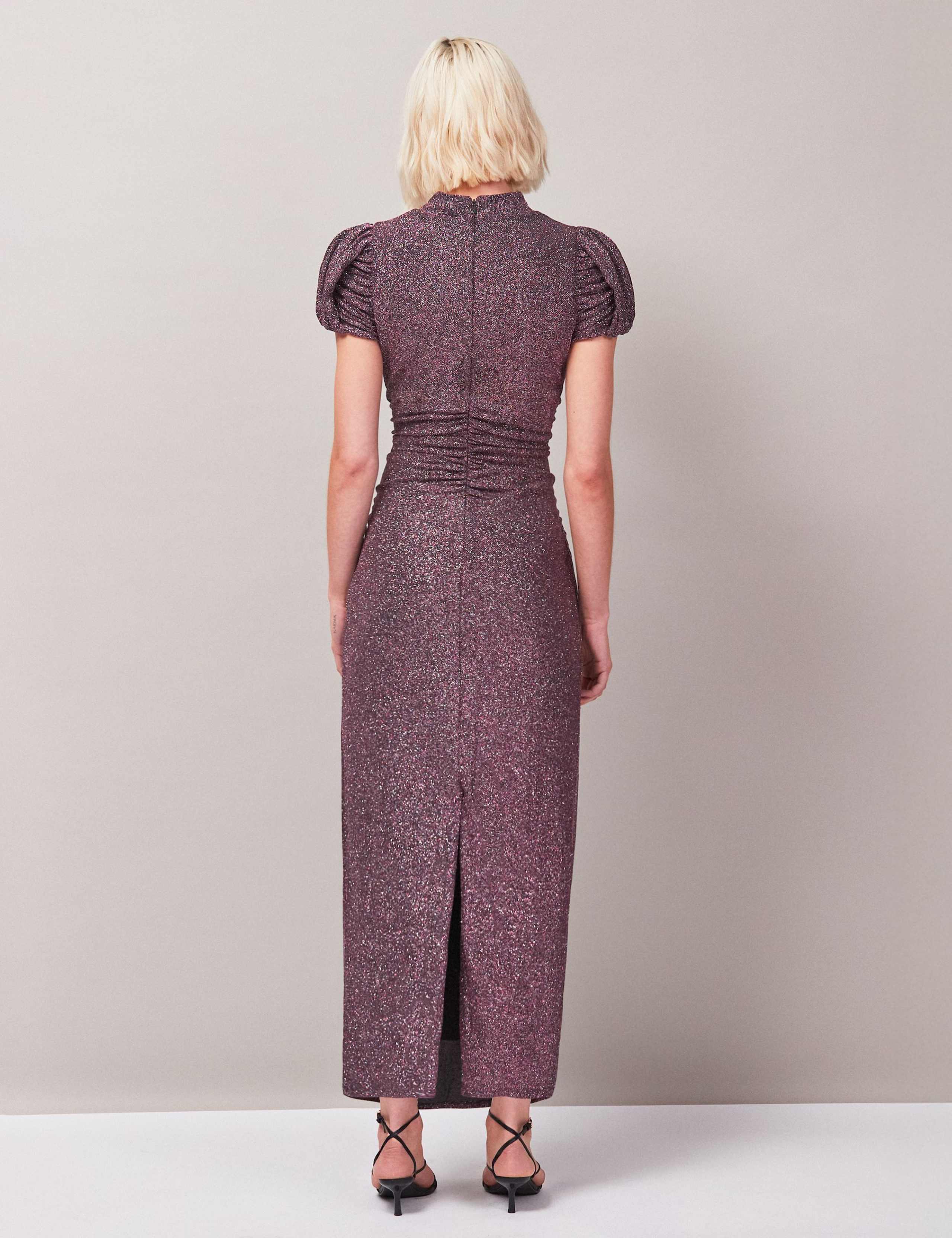 Sparkly High Neck Midi Column Dress 3 of 4