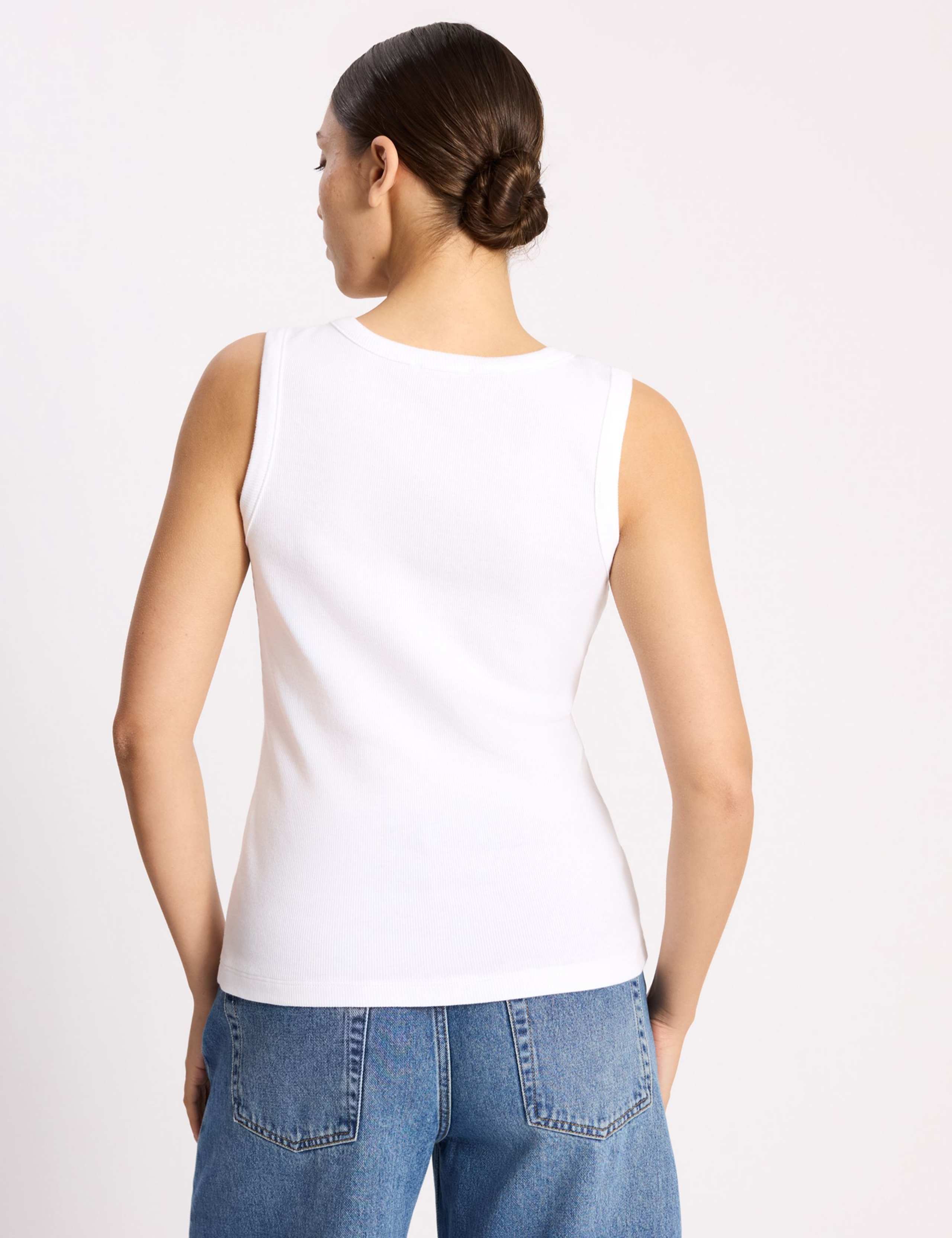 Cotton Rich Ribbed V-Neck Vest 4 of 5