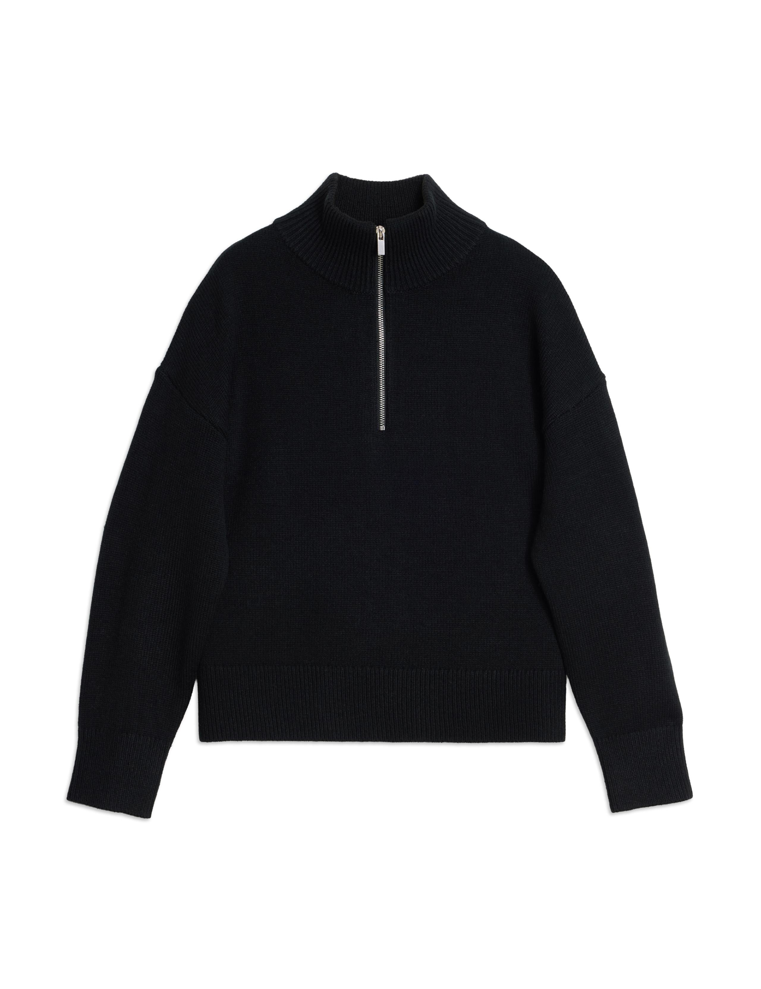 Funnel Neck Half Zip Jumper with Wool 2 of 5