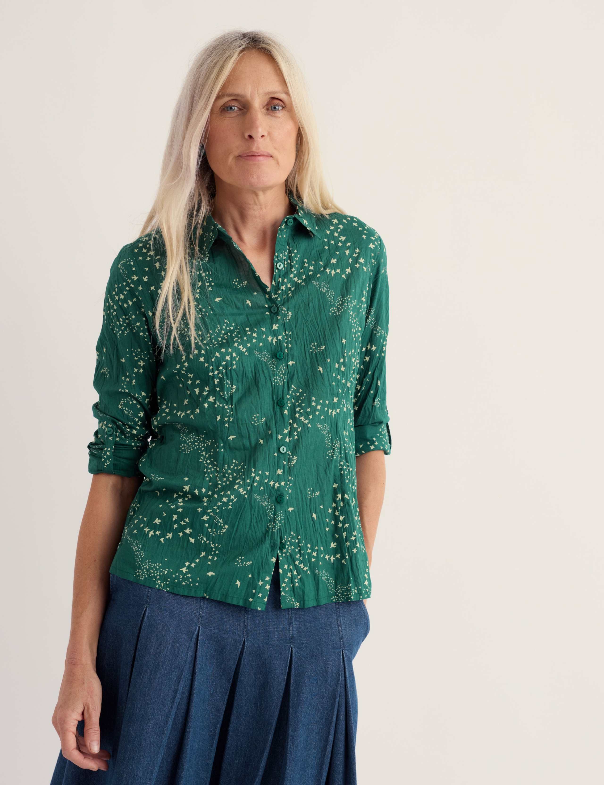 Pure Cotton Printed Collared Long Sleeve Regular Fit Shirt 3 of 6