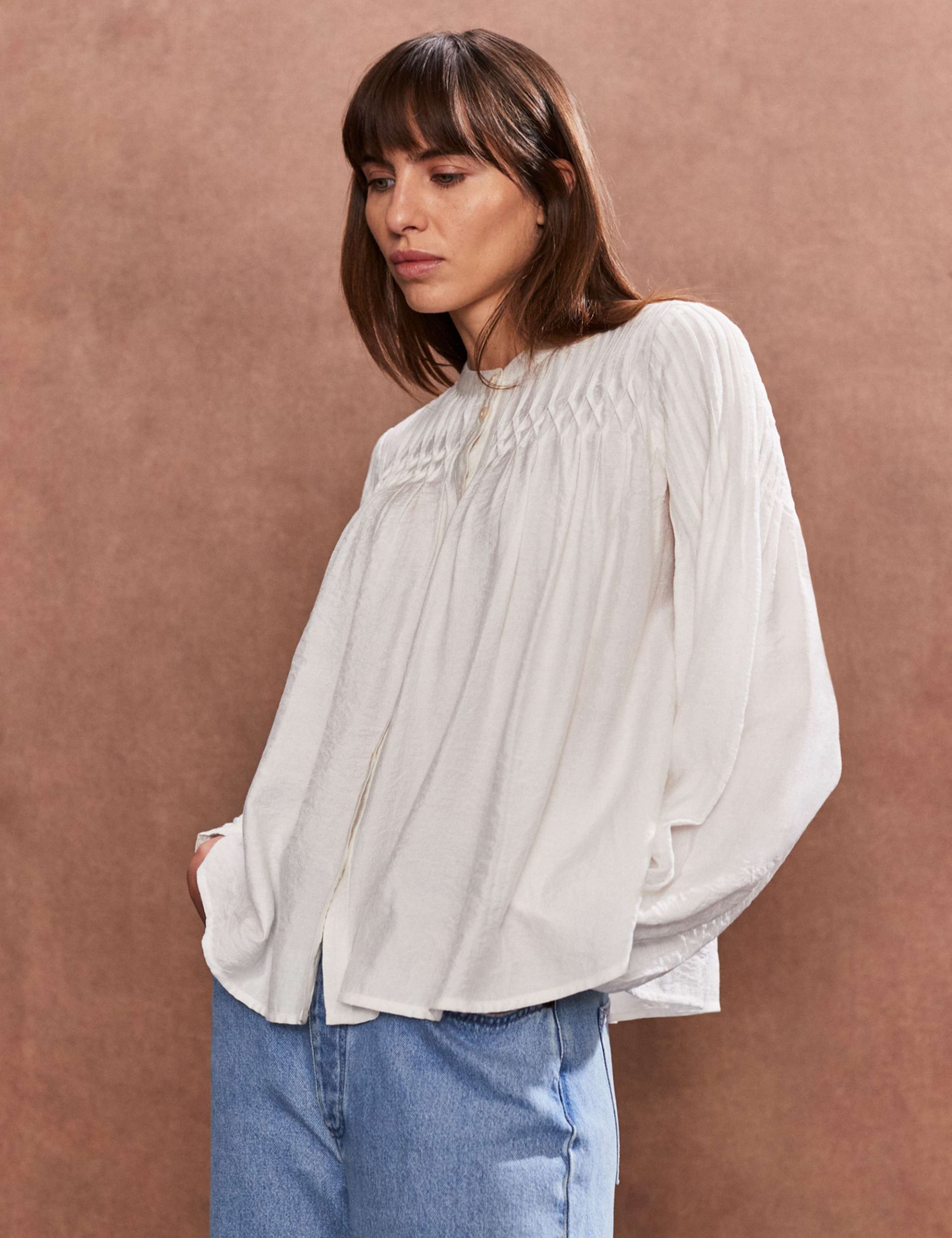 Smocked Button Through Blouse 2 of 4